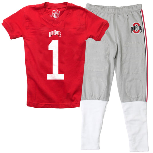 Ohio State Buckeyes Short Sleeve Football Pajama