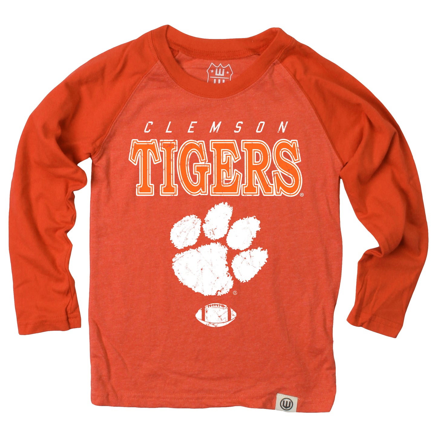 Clemson Tigers Youth Boys Blend LS Raglan