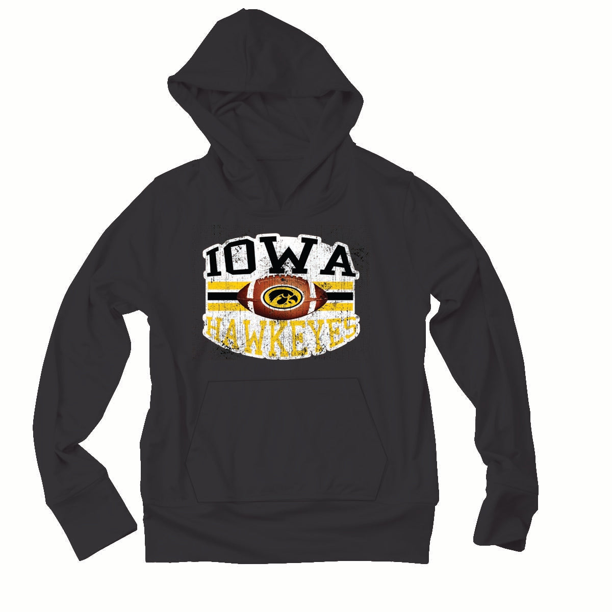 Iowa Hawkeyes Youth Boys Blended Football Hoodie