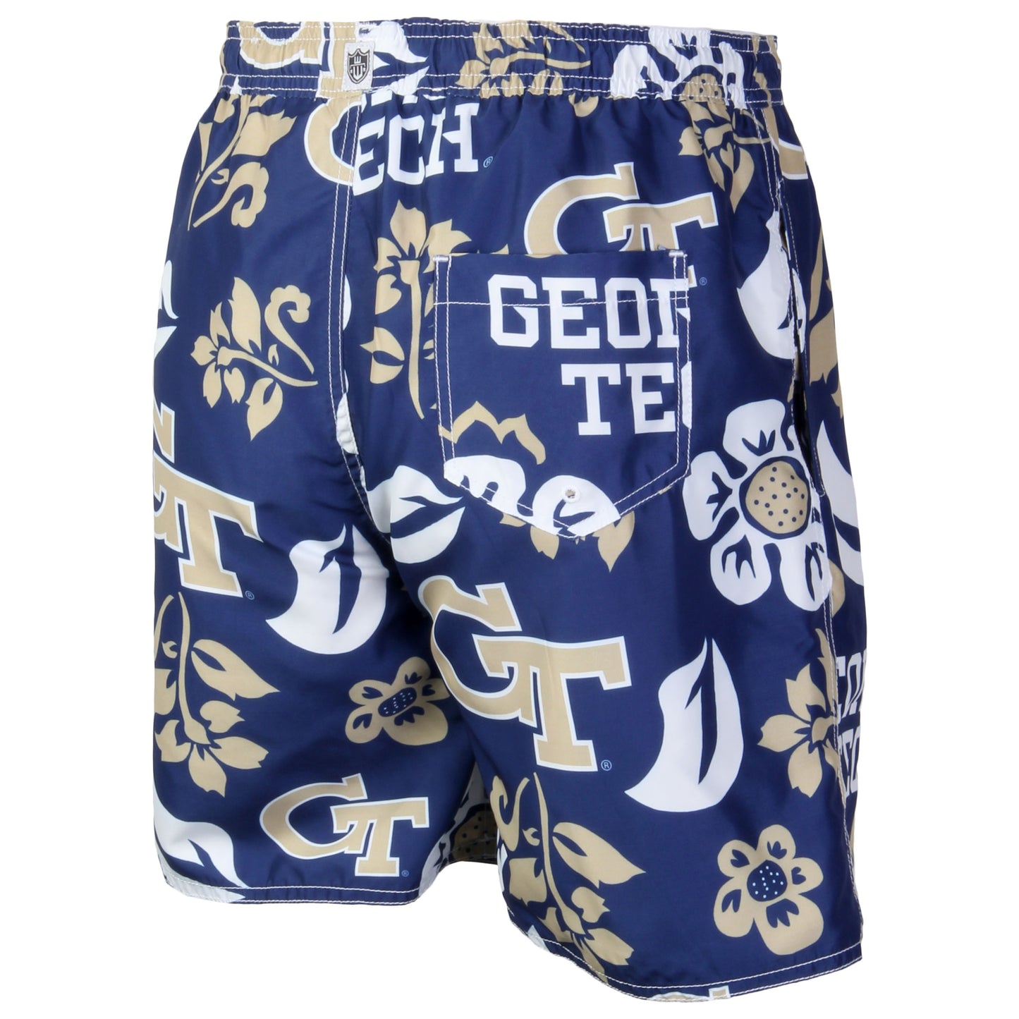 Georgia Tech Yellow Jackets Men's Floral Swim Trunk