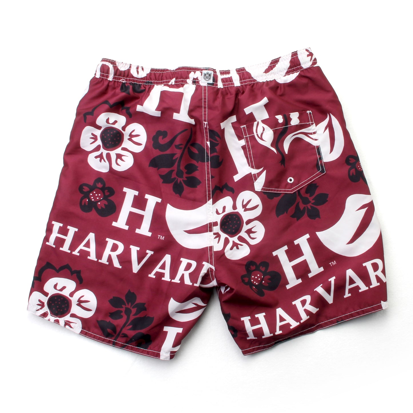 Harvard Crimson Men's Floral Swim Trunk