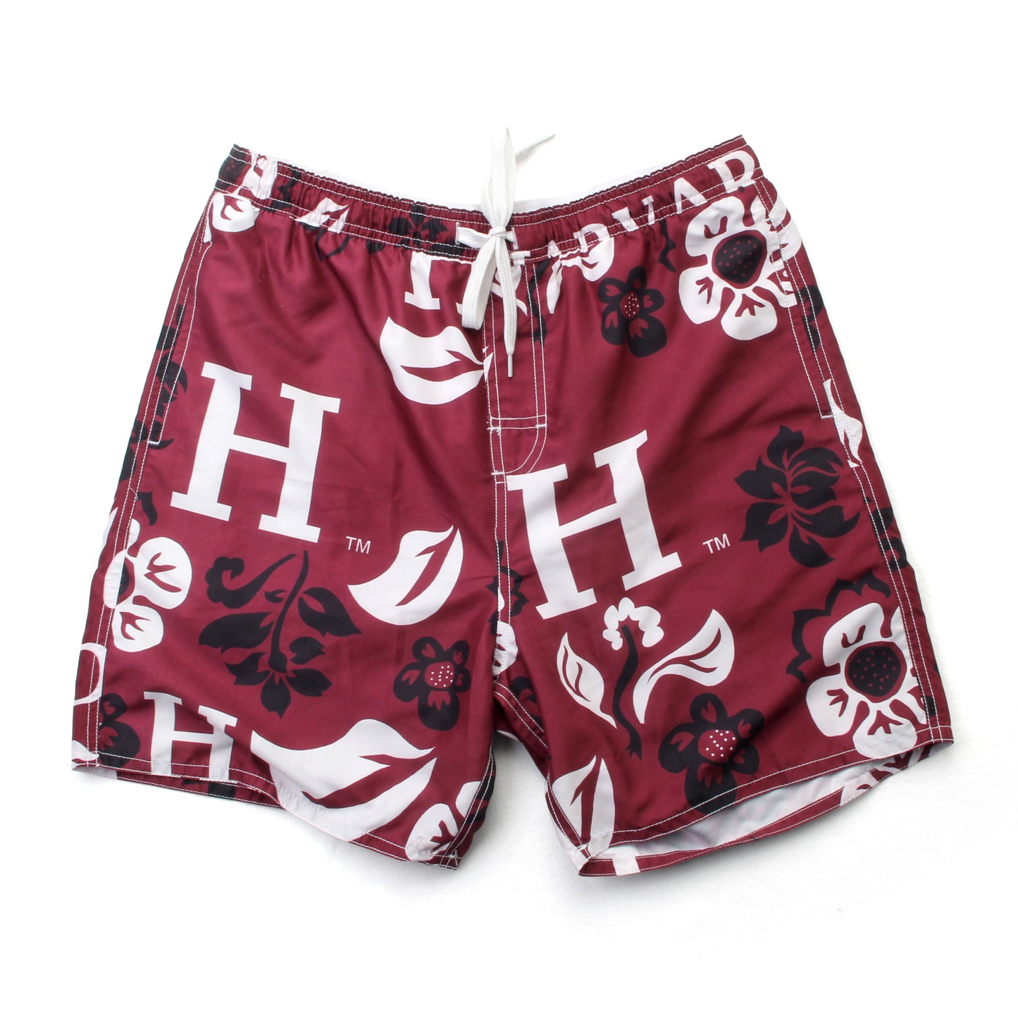 Harvard Crimson Men's Floral Swim Trunk