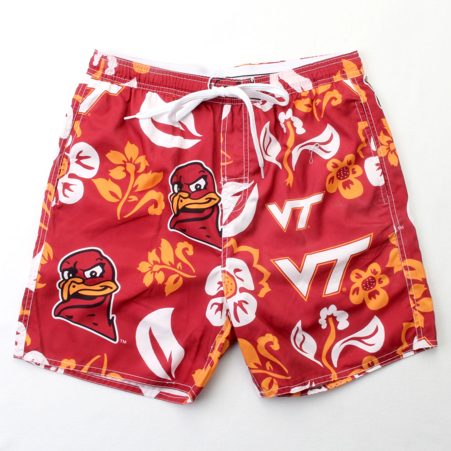 Virginia Tech Hokies Men's Floral Swim Trunk