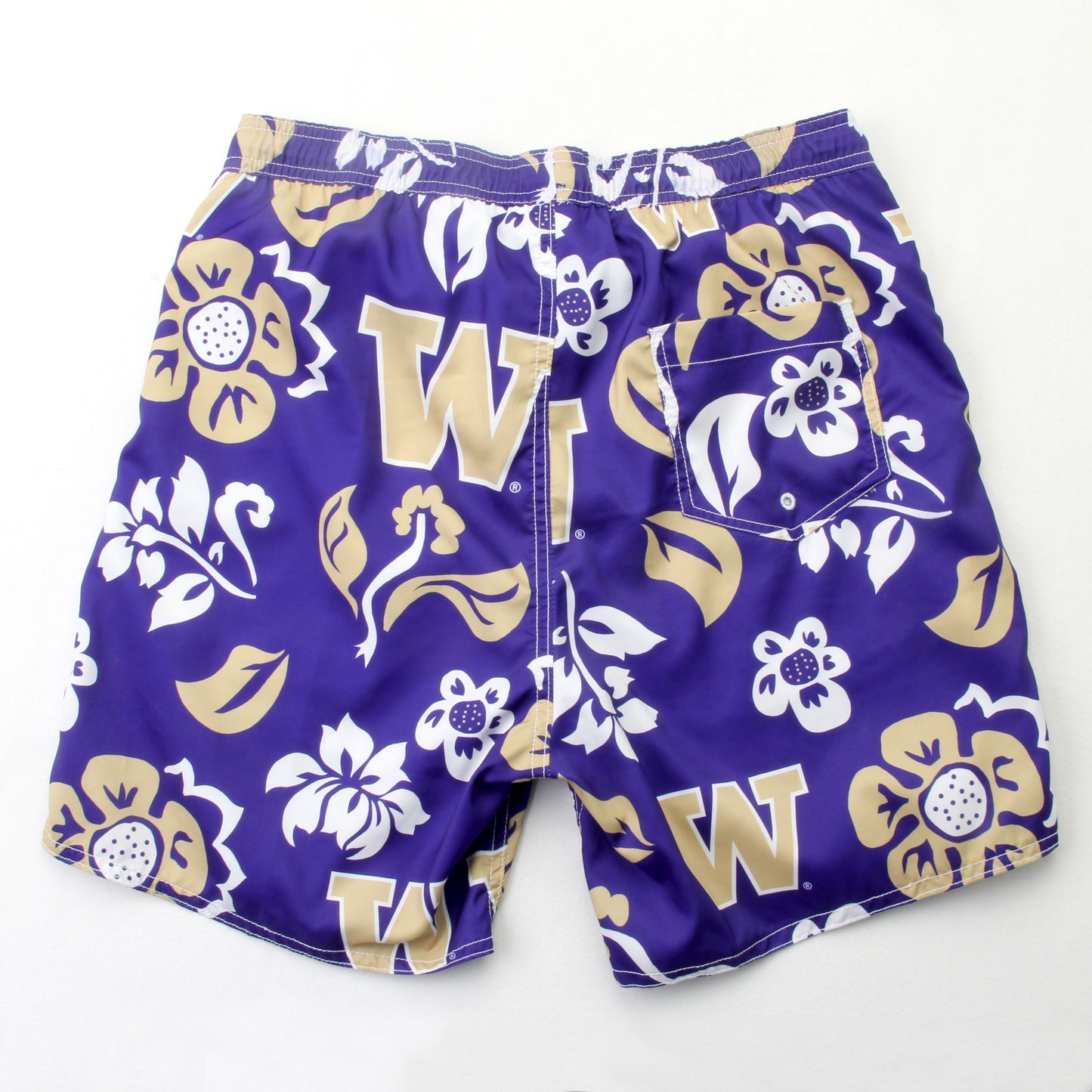 Washington Huskies Men's Floral Swim Trunk
