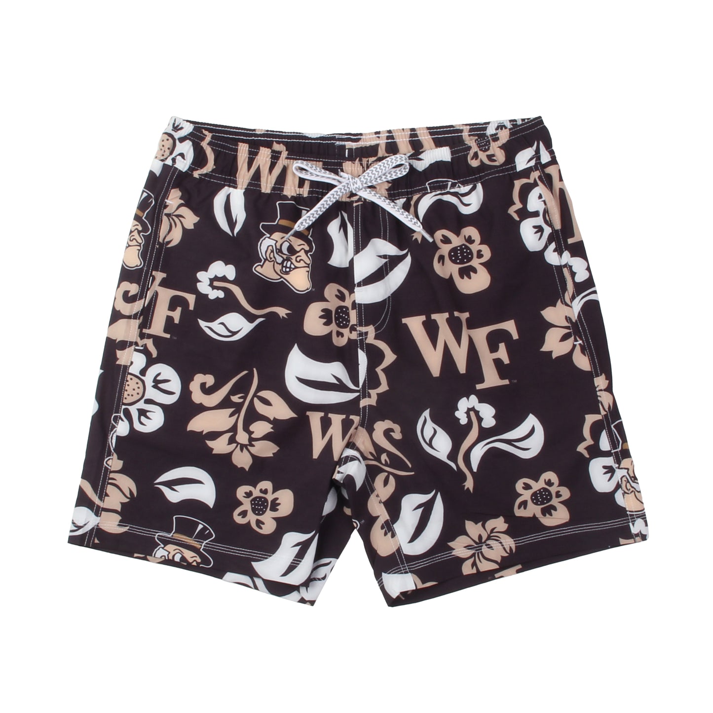 Wake Forest Demon Deacons Men's Floral Swim Trunk
