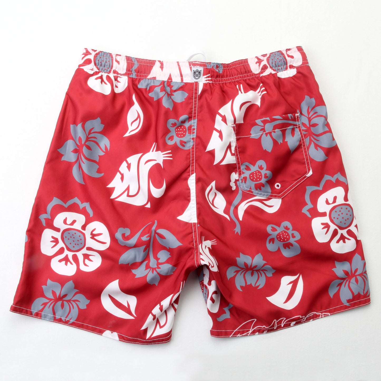Washington State Cougars Men's Floral Swim Trunk