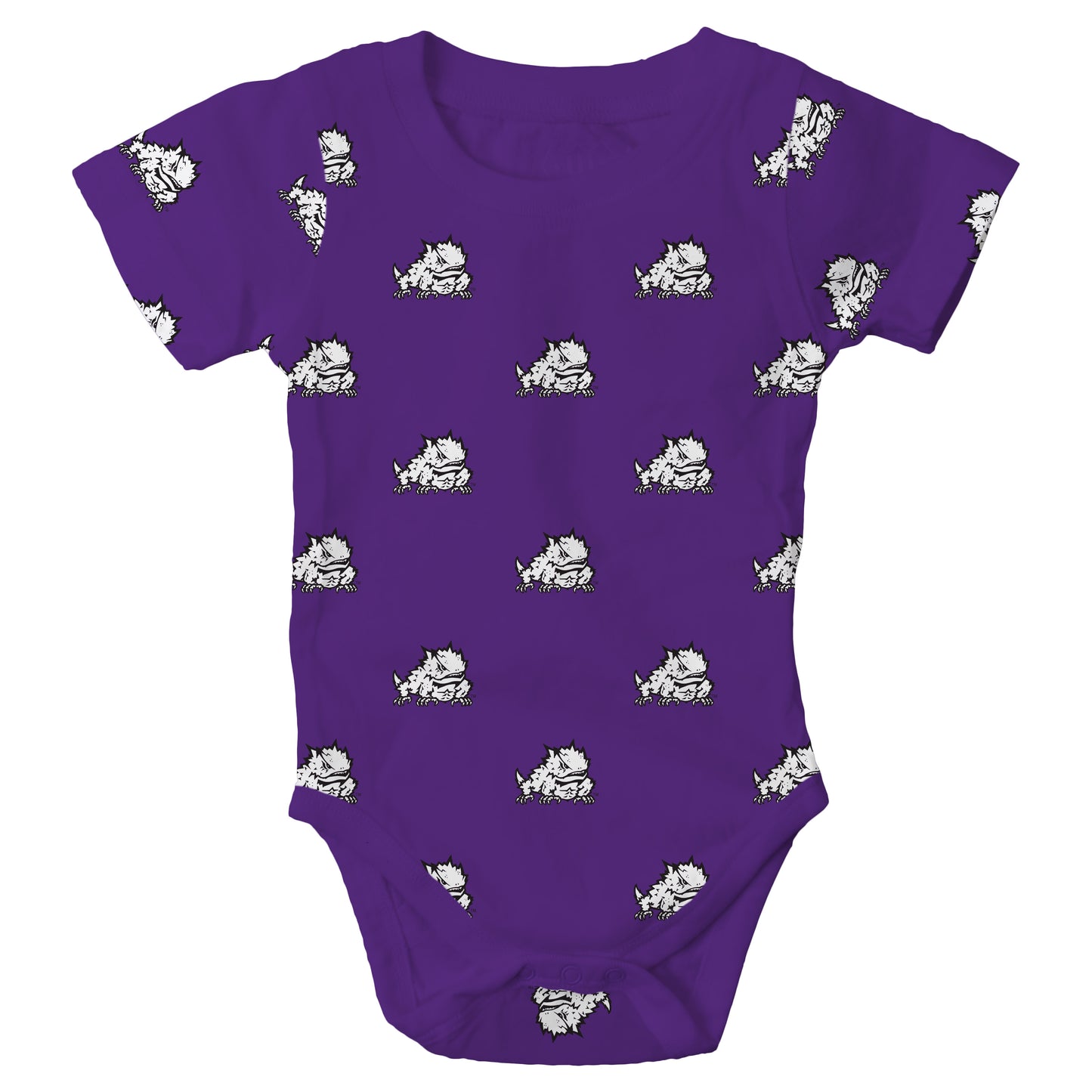 TCU Horned Frogs Infant Allover Printed Bodysuit