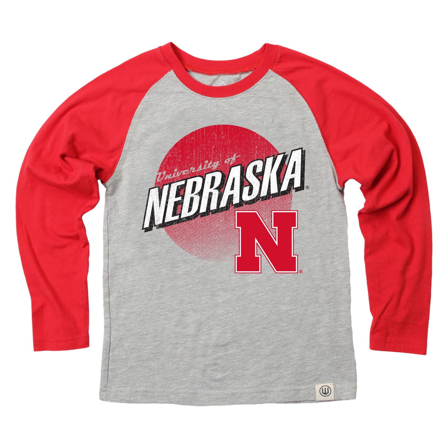 Nebraska Huskers Youth LS Heather Raglan