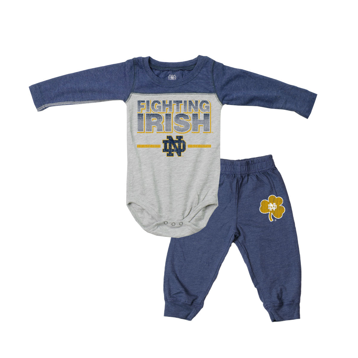 Notre Dame Fighting Irish Infant Slub LS Set