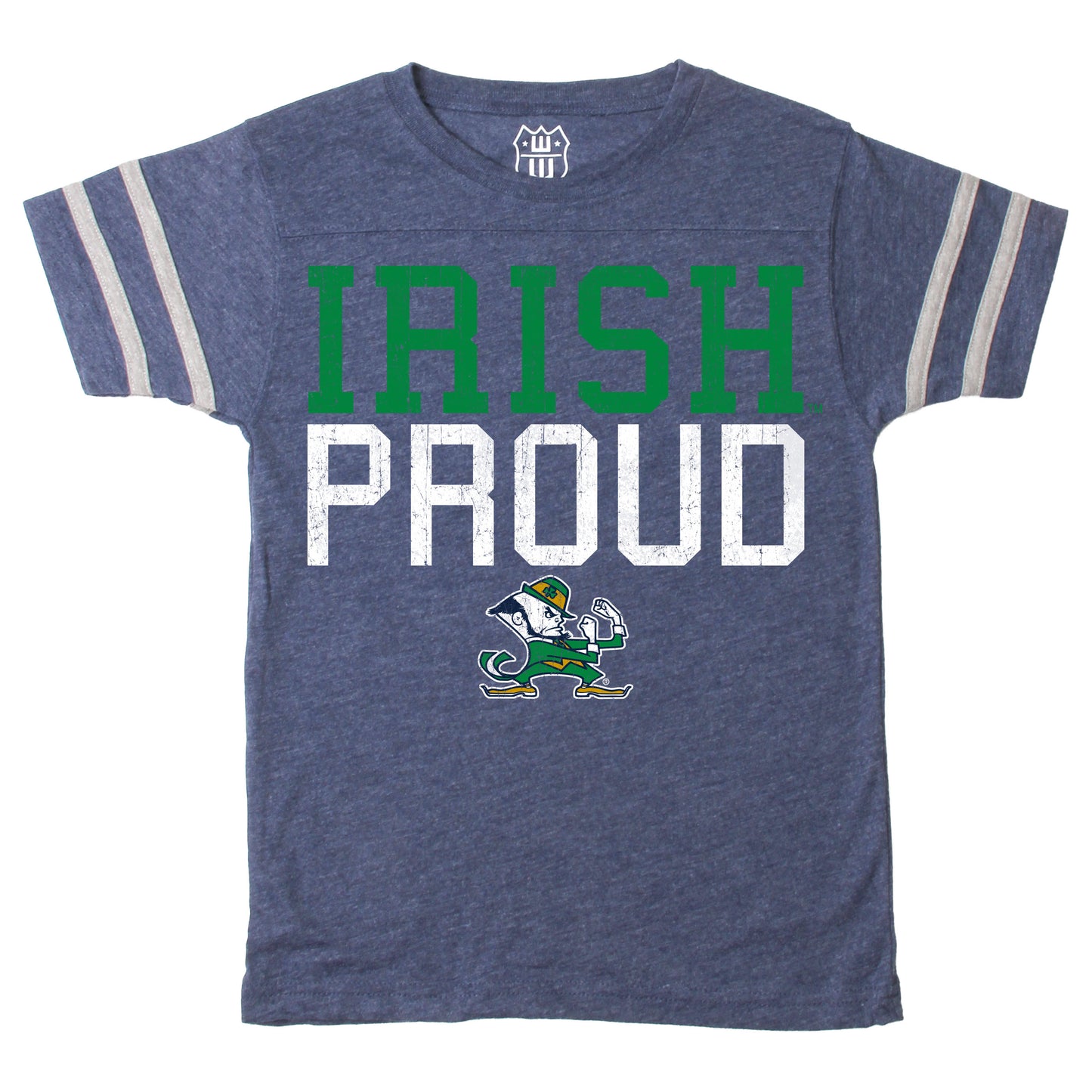 Notre Dame Fighting Irish Youth Boys Sleeve Stripe SS Tee