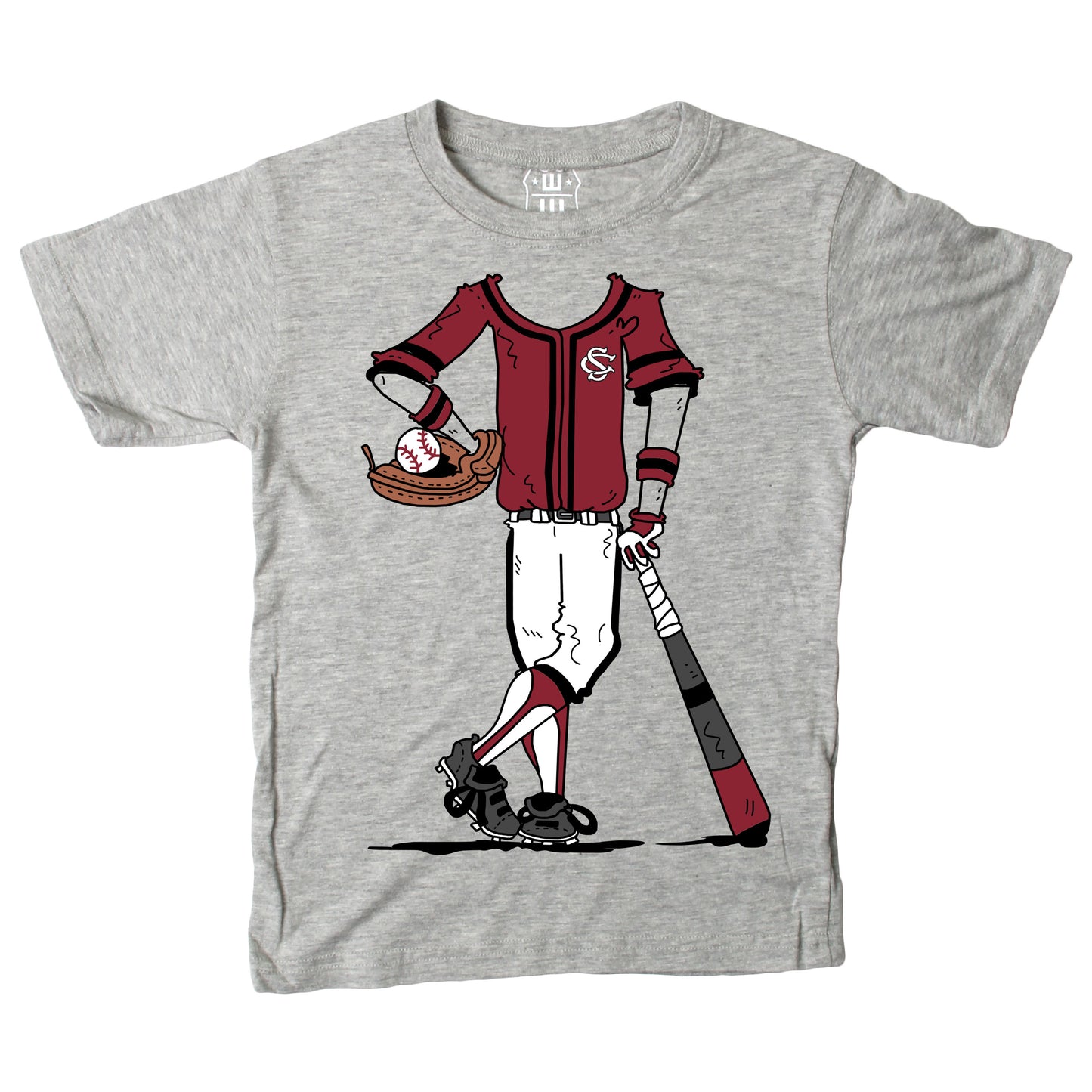 South Carolina Gamecocks Youth Boys Baseball Player SS Tee