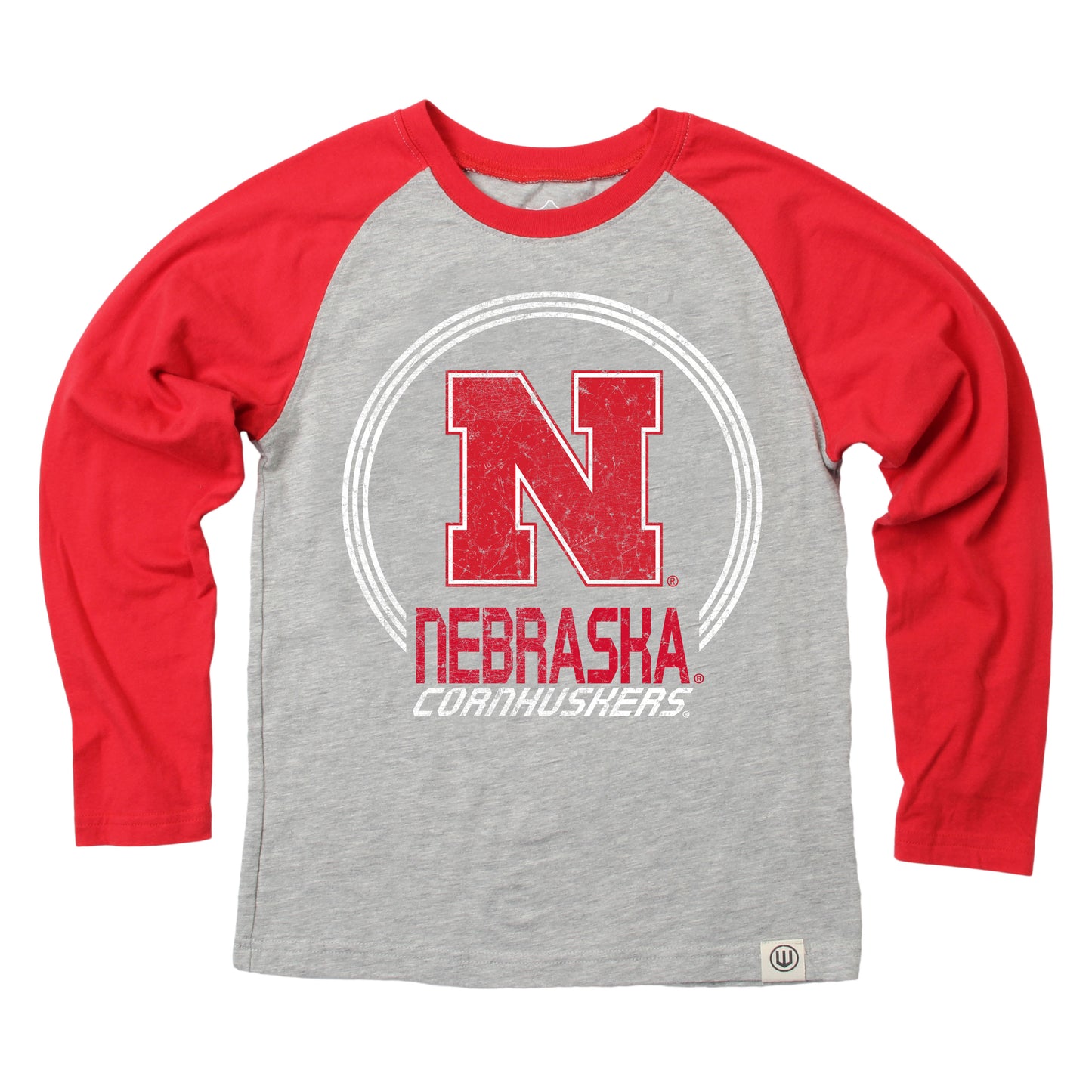 Nebraska Huskers Youth Boys Heather Raglan