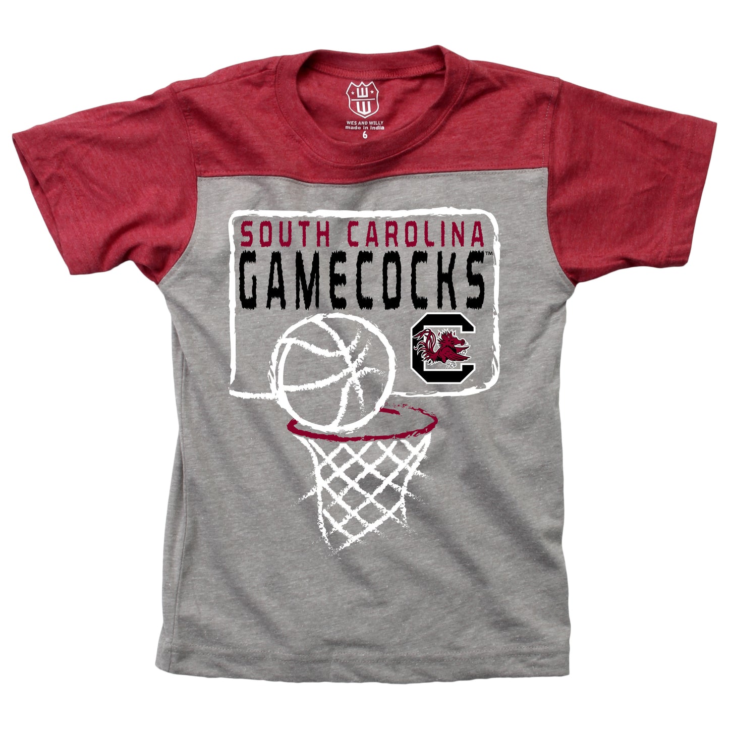 South Carolina Gamecocks Youth Basketball Yoke Tee