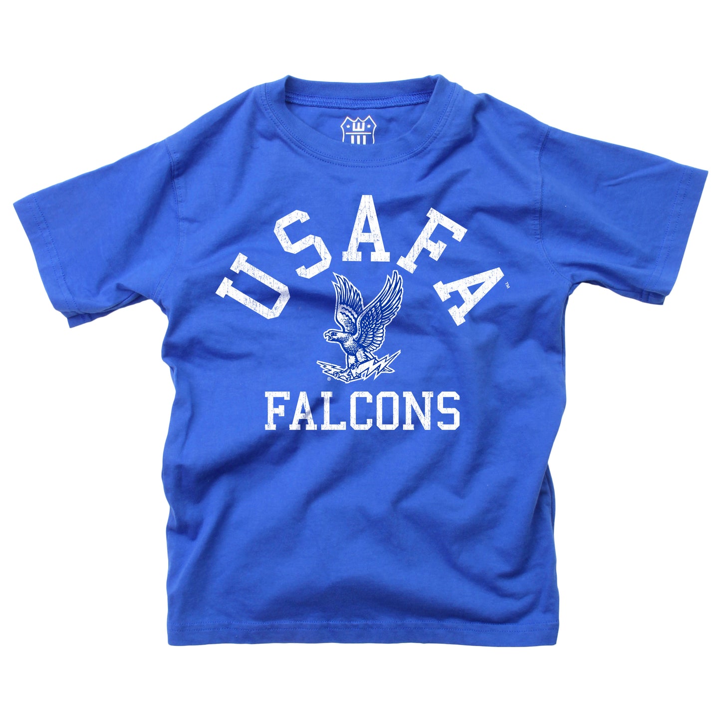 Wes and Willy NCAA Kids S/S Organic Cotton Tee Shirt Air Force Falcons
