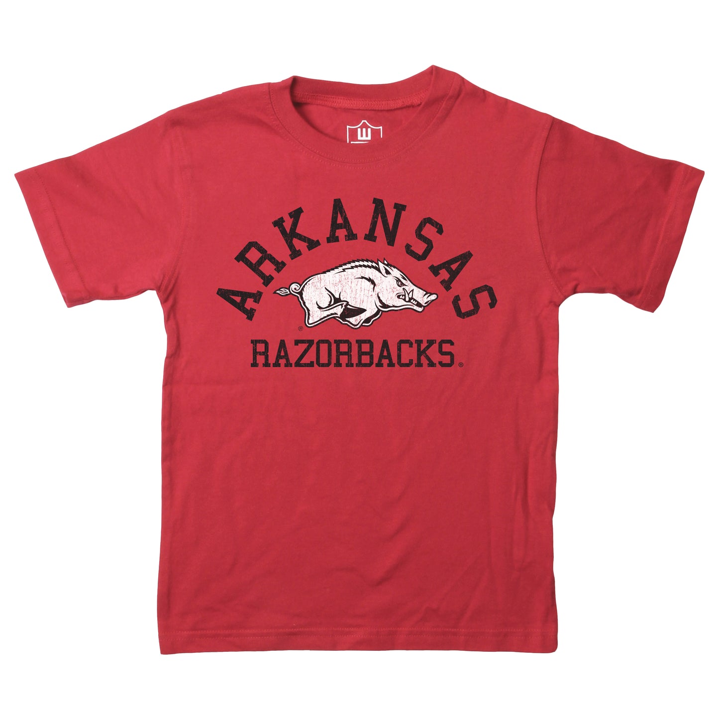 Wes and Willy NCAA Kids S/S Organic Cotton Tee Shirt Arkansas Razorbacks
