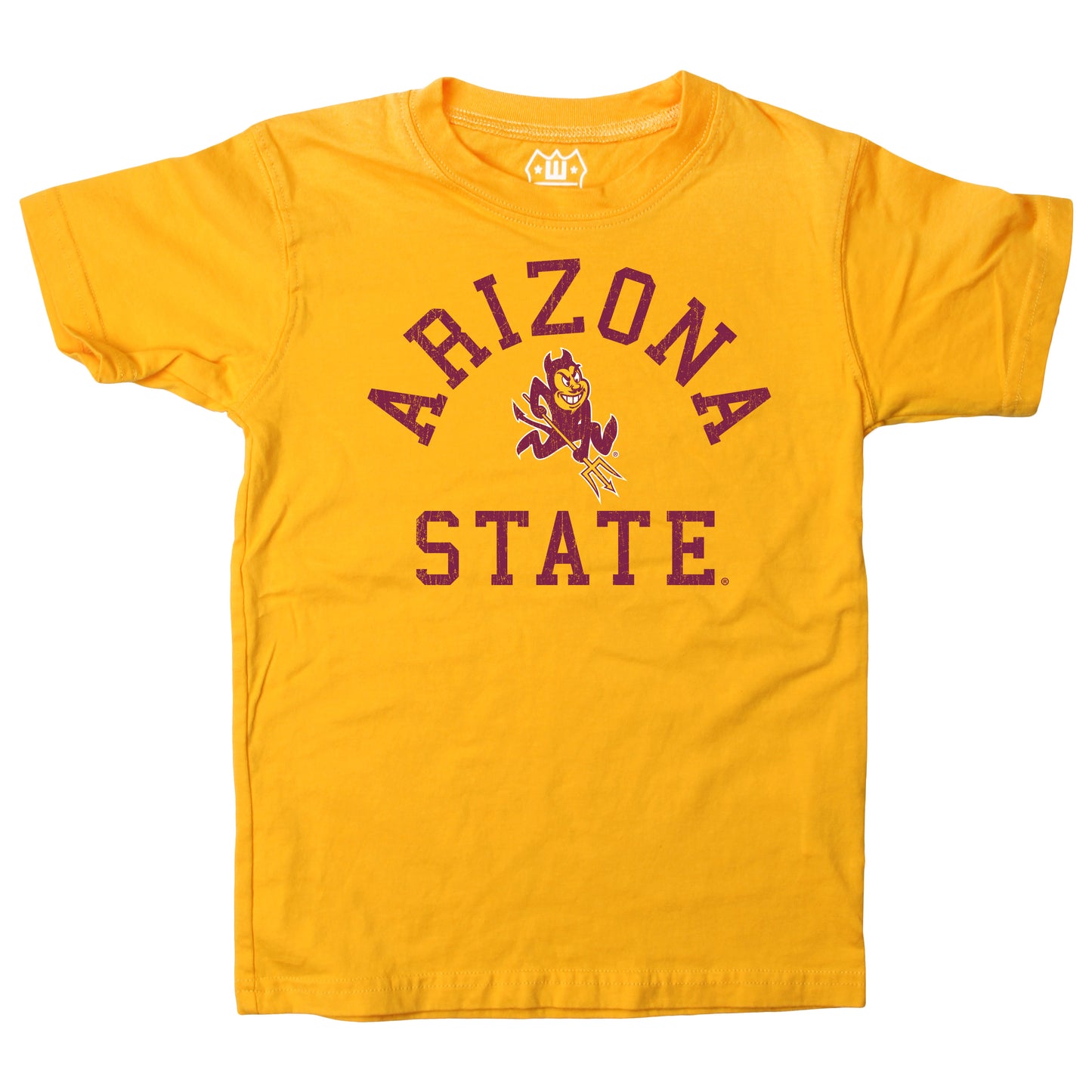 Arizona State Sun Devils NCAA Kids S/S Organic Cotton Tee Shirt -Bold Gold