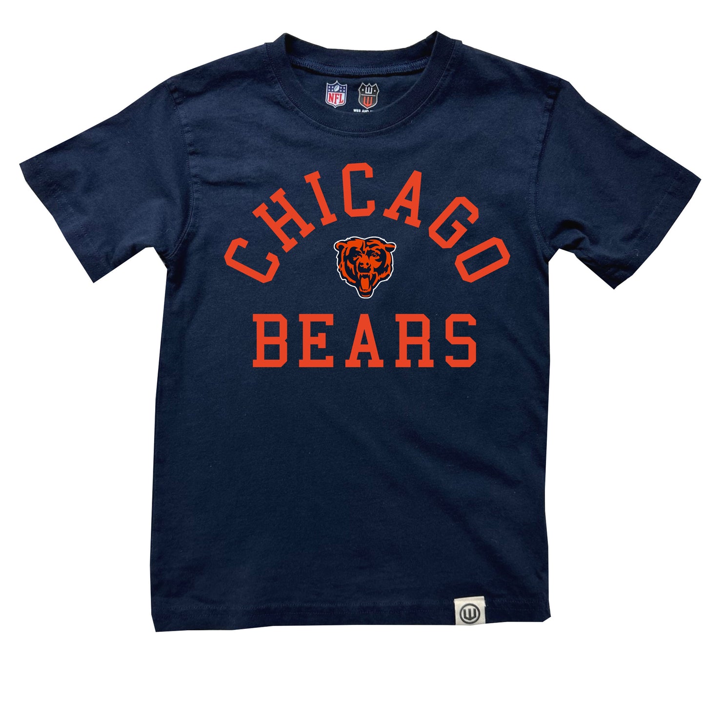 Chicago Bears NFL Kids Short Sleeve Organic Cotton Tee Shirt - NFL Navy