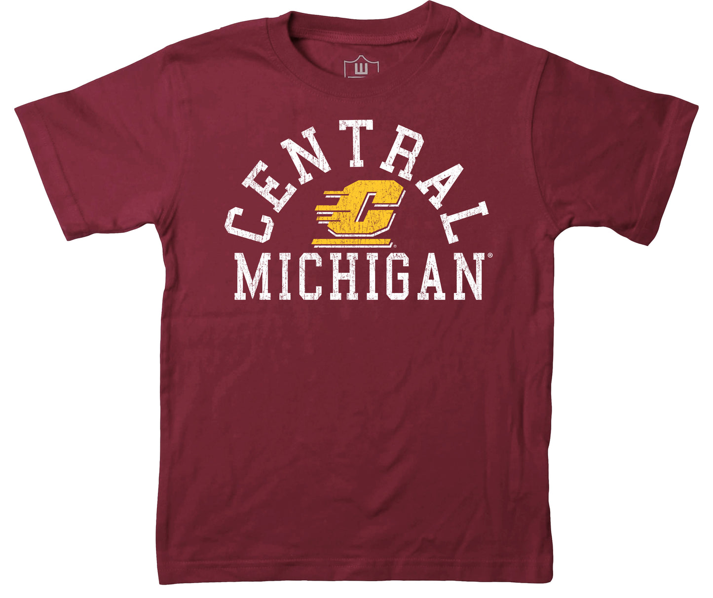 Central Michigan Chippewas Wes and Willy NCAA Kids S/S Organic Cotton Tee Shirt