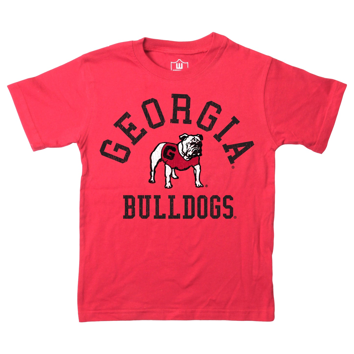 Georgia Bulldogs NCAA Kids S/S Organic Cotton Tee Shirt-Red