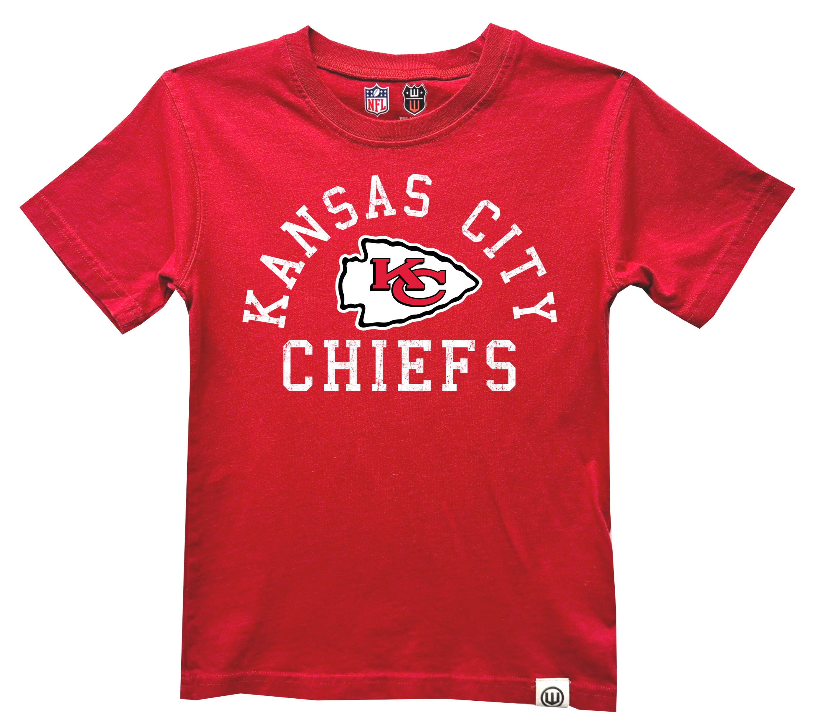 Wes Willy Kansas City Chiefs NFL Youth Boys Organic Cotton T Shirt L