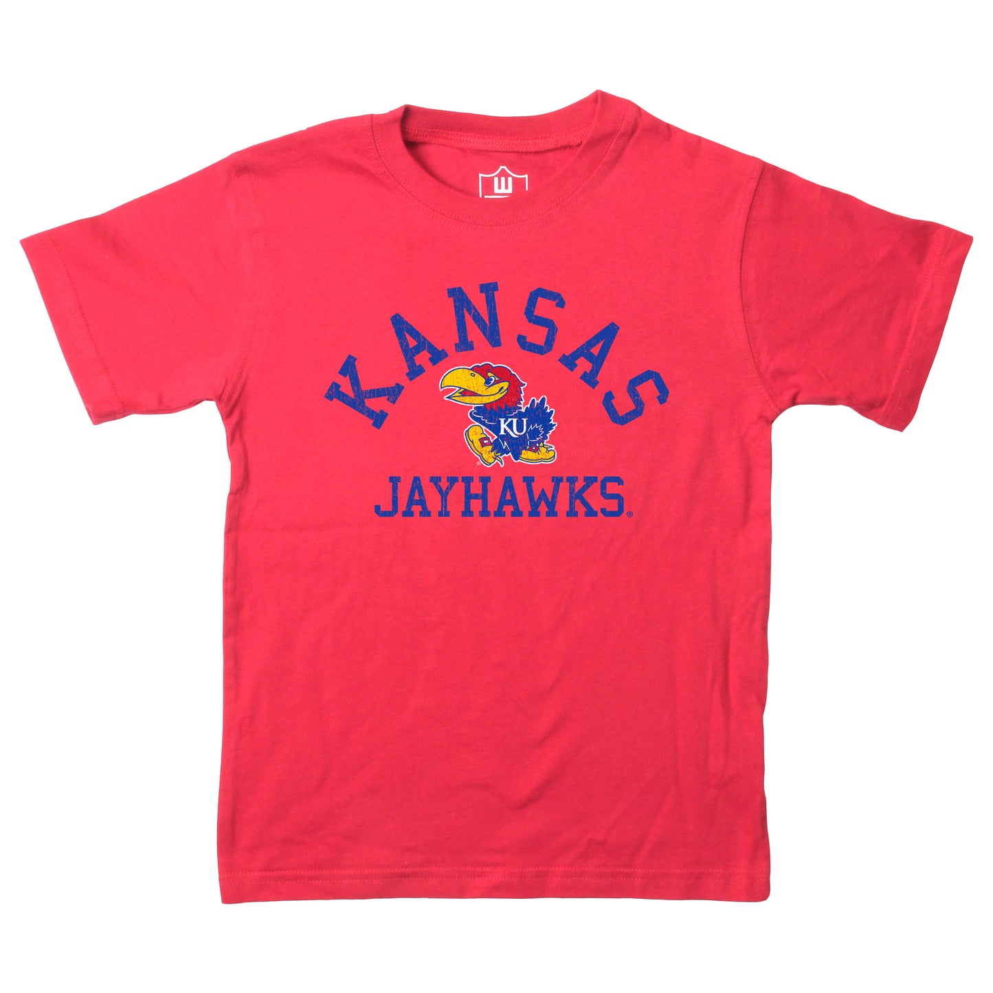 Kansas Jayhawks NCAA Kids S/S Organic Cotton Tee Shirt-Cherry