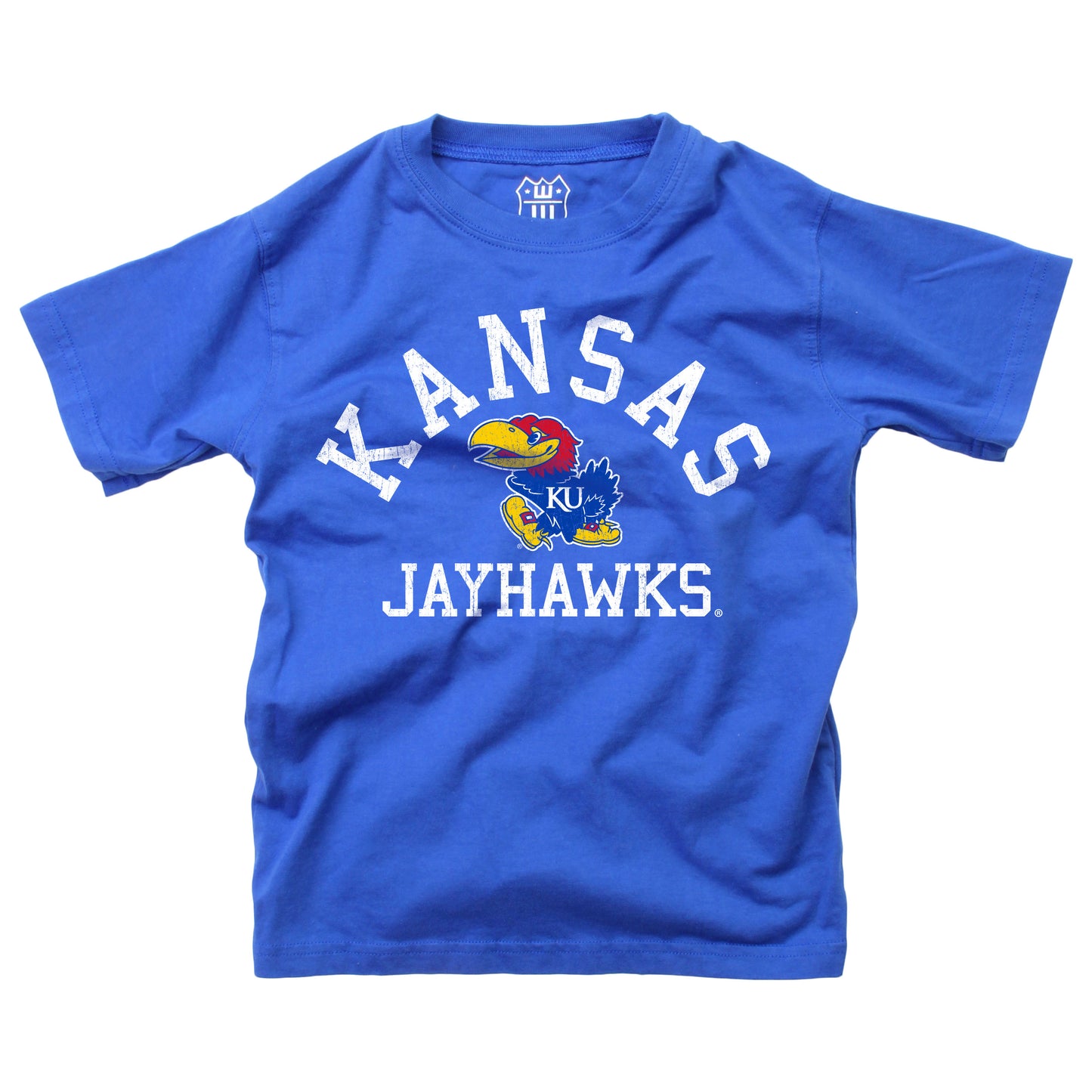 Kansas Jayhawks NCAA Kids S/S Organic Cotton Tee Shirt - Blue