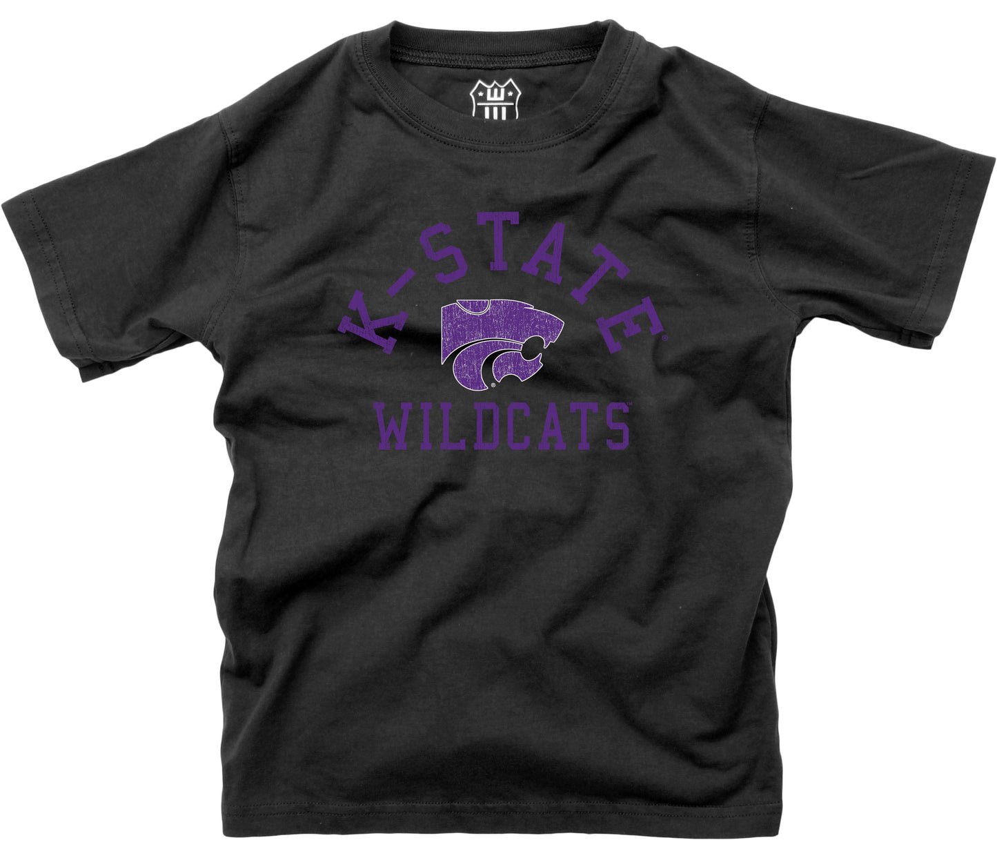 Kansas State Wildcats NCAA Kids S/S Organic Cotton Tee Shirt-Black