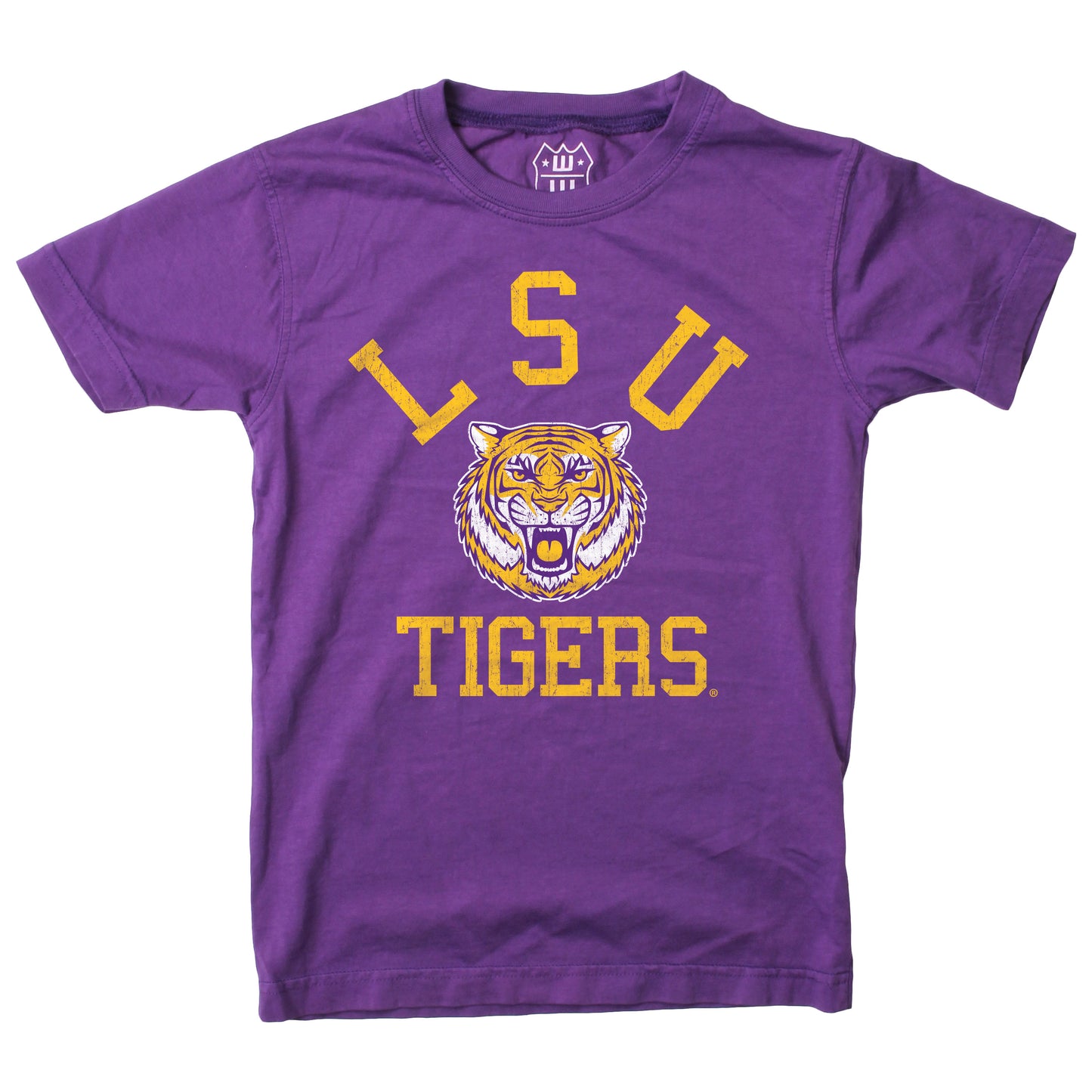 LSU Tigers NCAA Kids S/S Organic Cotton Tee Shirt - Grape