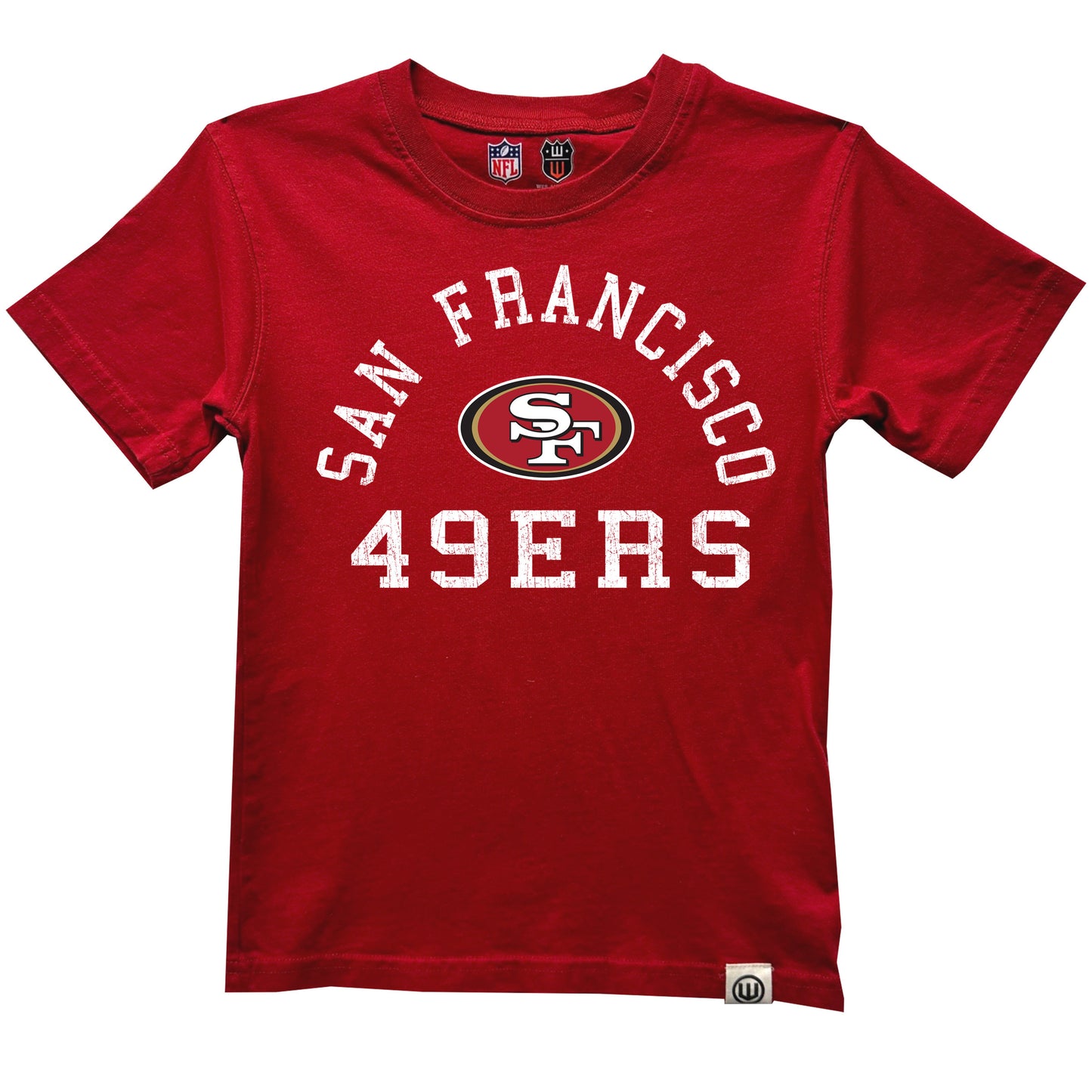 San Francisco 49er's NFL Kids Short Sleeve Organic Cotton Tee Shirt - Bullseye Red