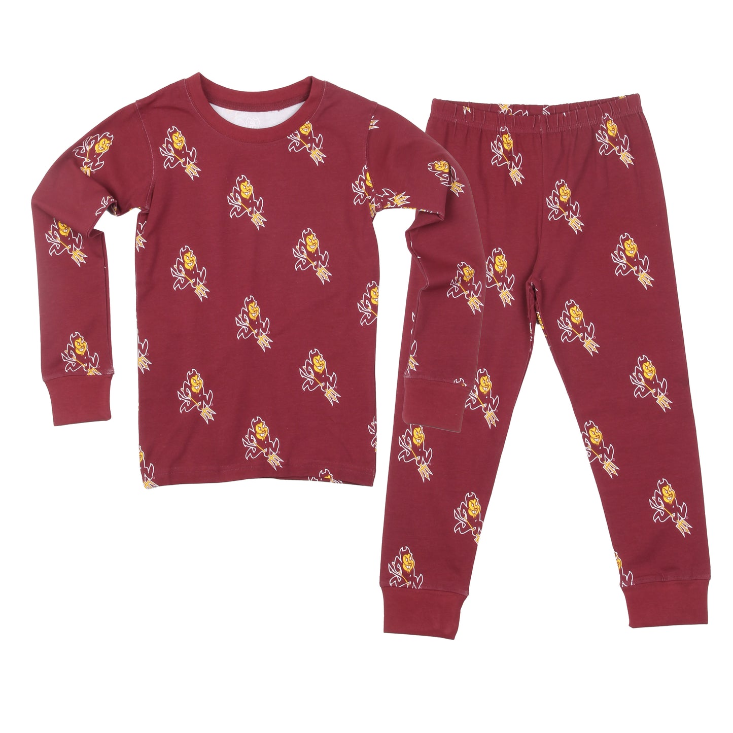 Arizona State Sun Devils Youth Allover Print LS Pajama