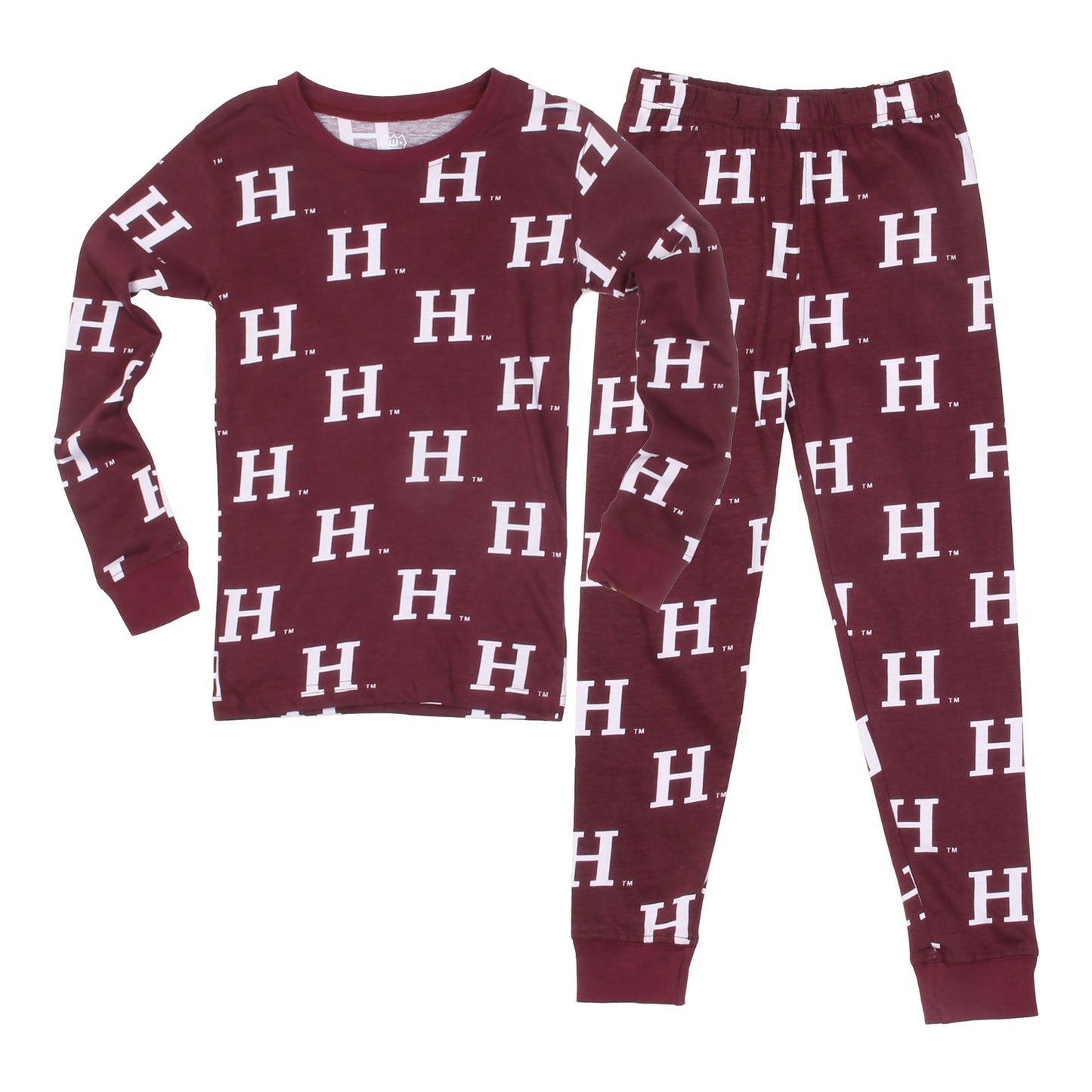 Harvard Crimson Youth Allover Print LS Pajama