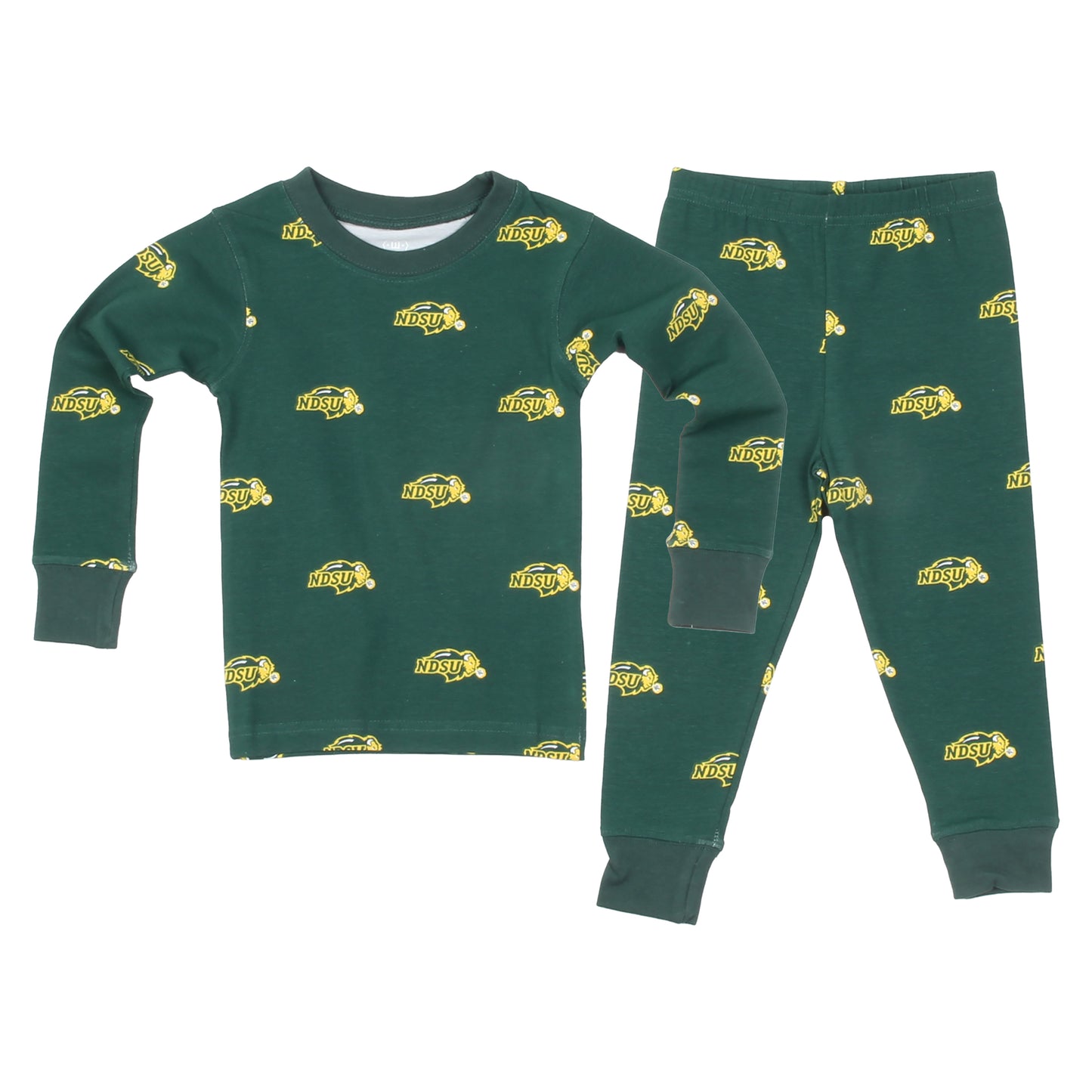North Dakota State Bison Youth Allover Print LS Pajama