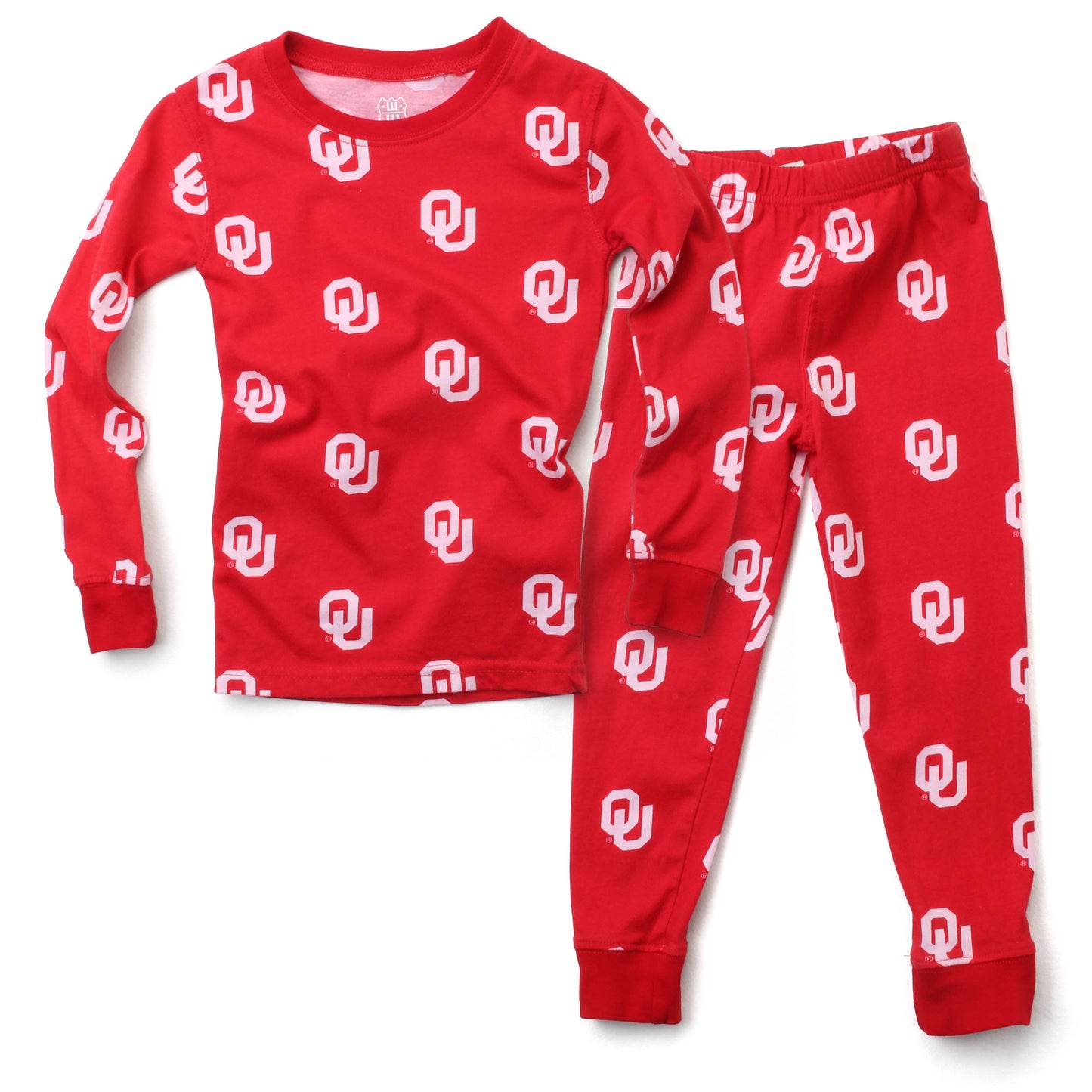 Oklahoma Sooners Youth Allover Print LS Pajama