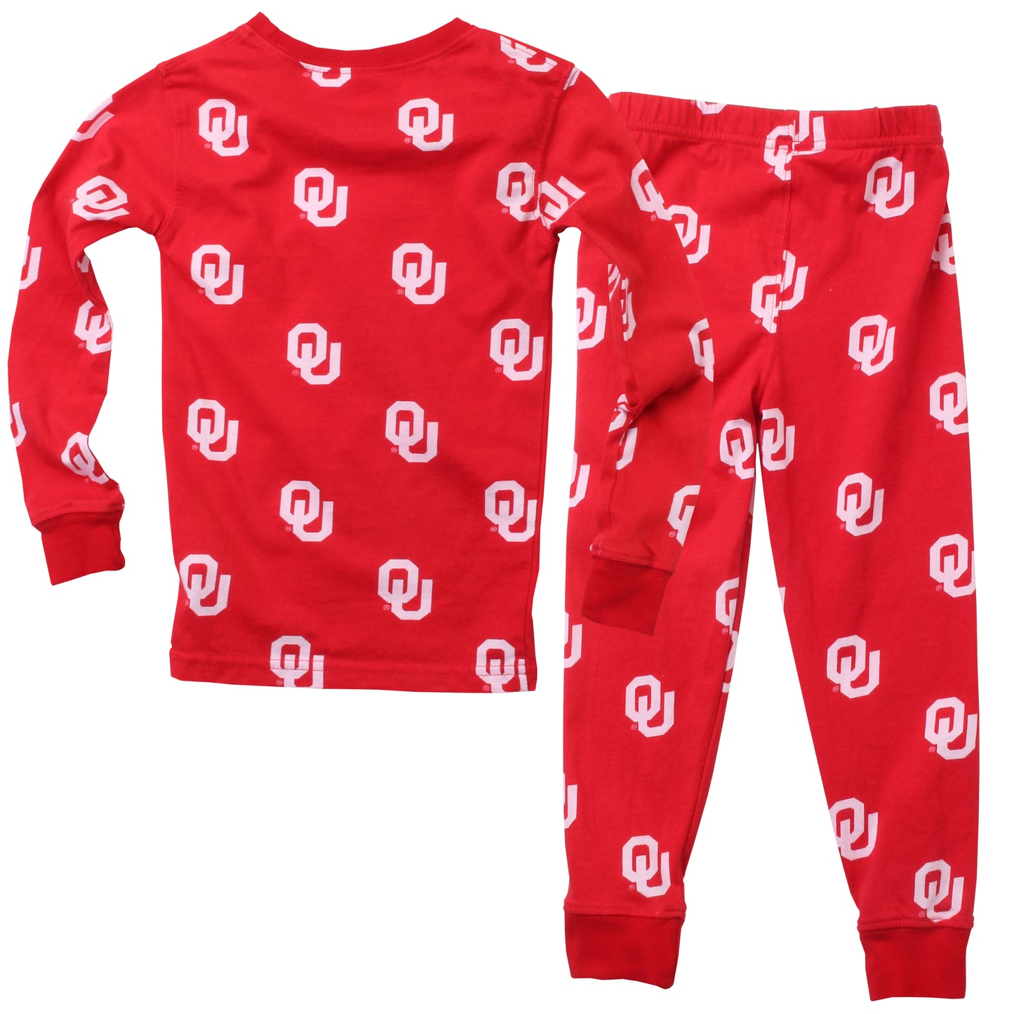 Oklahoma Sooners Youth Allover Print LS Pajama