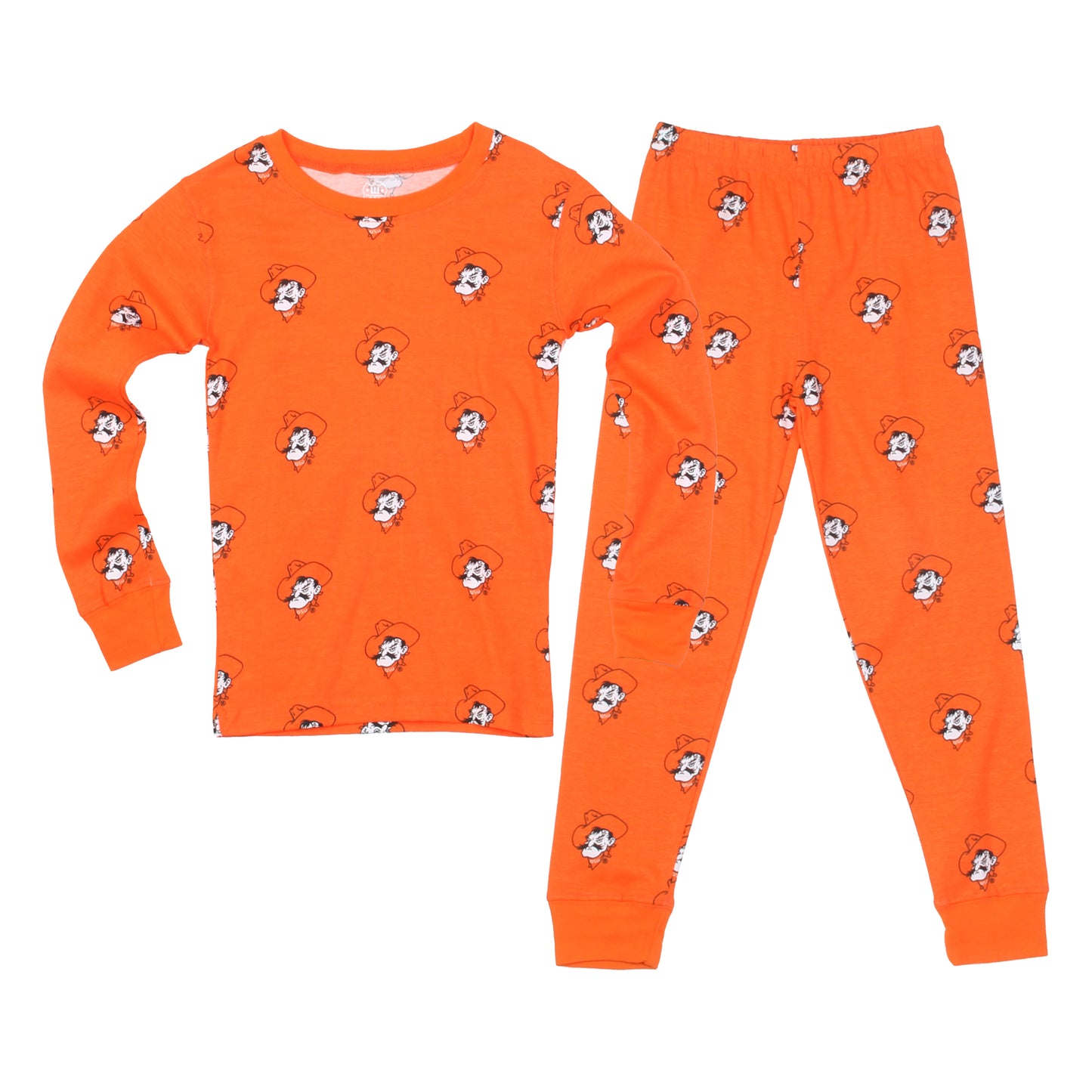 Oklahoma State Cowboys Youth Allover Print LS Pajama