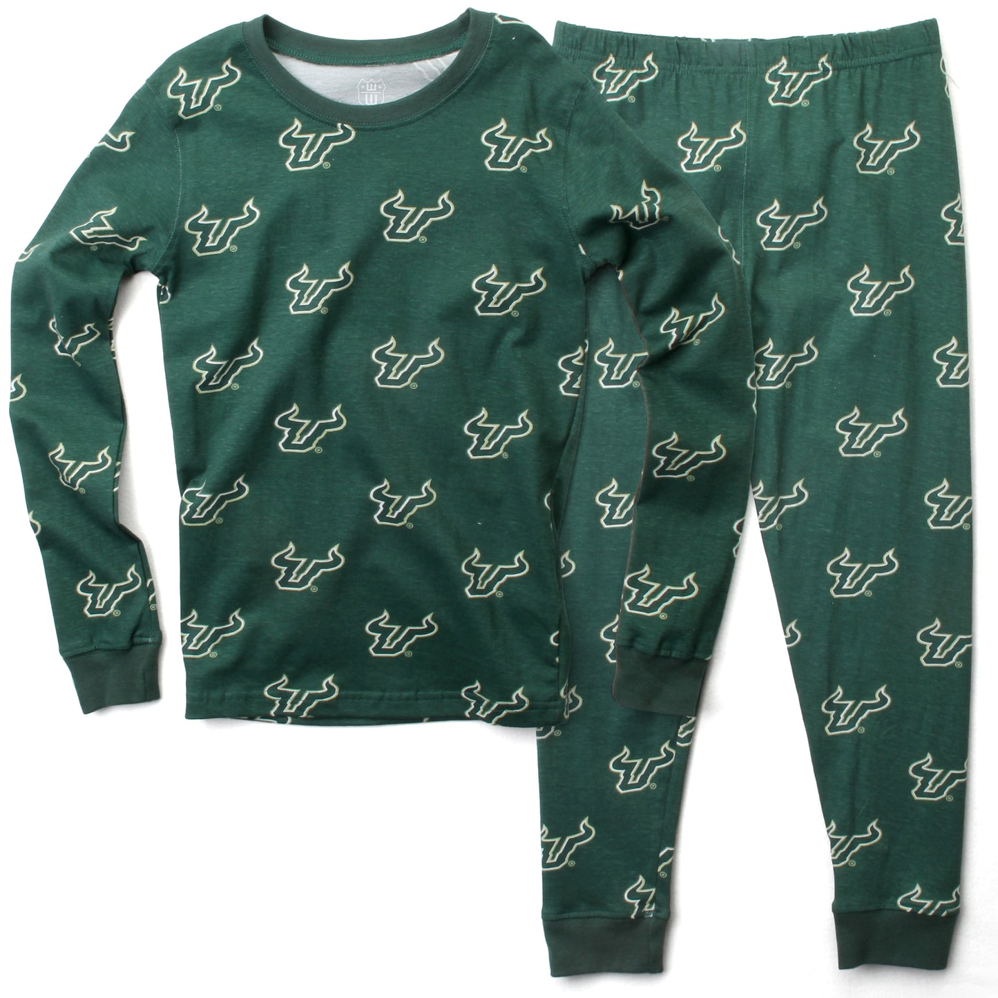South Florida Bulls Youth Allover Print LS Pajama