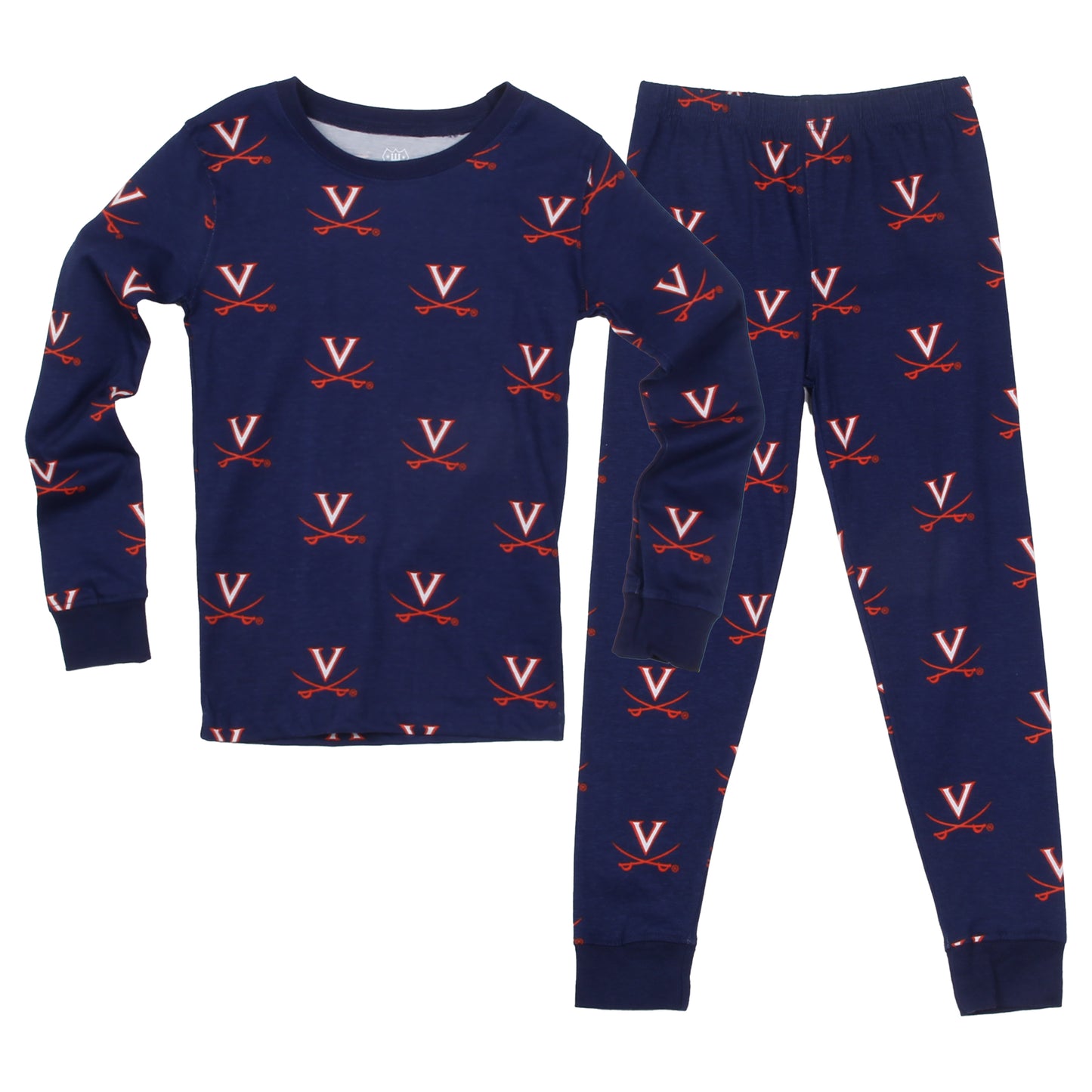 Virginia Cavaliers Youth Allover Print LS Pajama