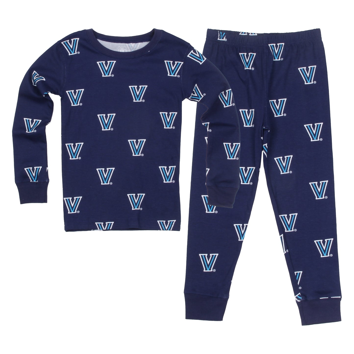 Villanova Wildcats Youth Allover Print LS Pajama