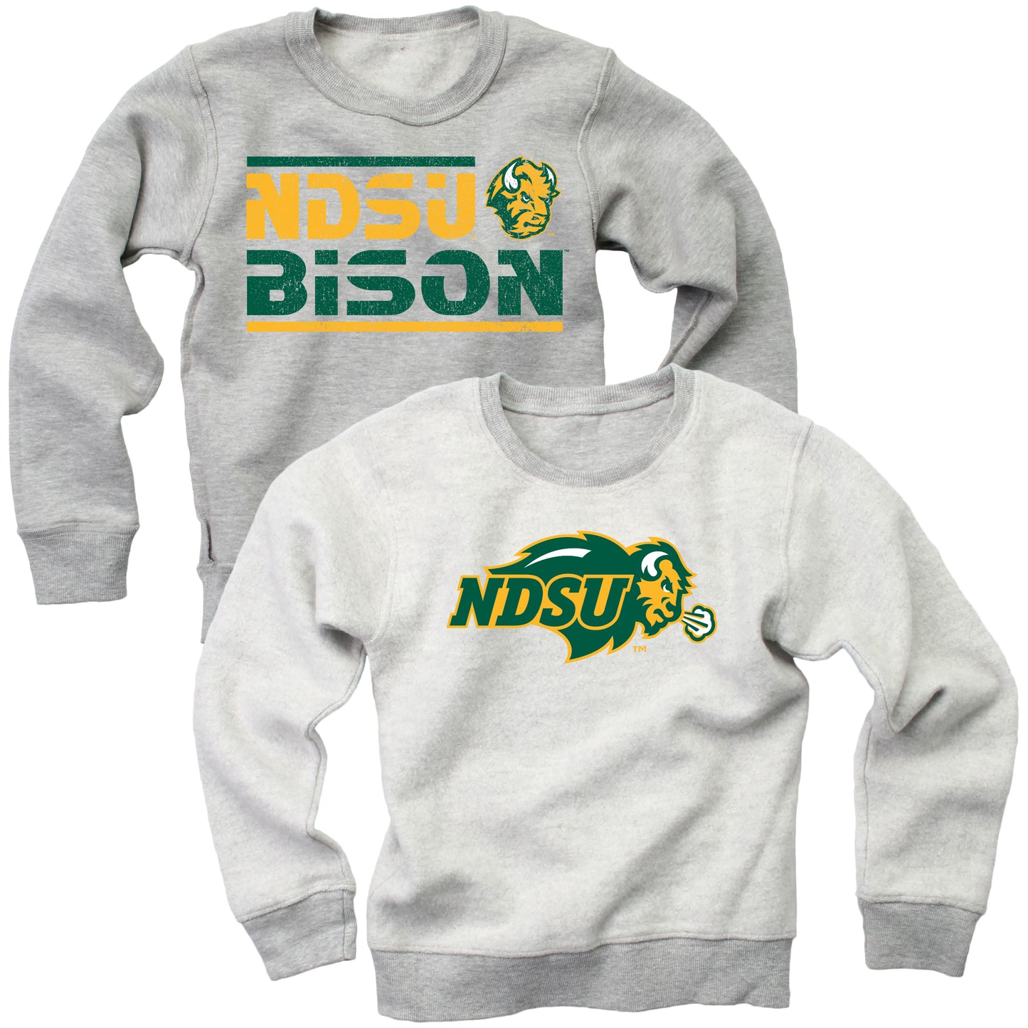 North Dakota State Bison Youth Boys Reversible Fleece Crew