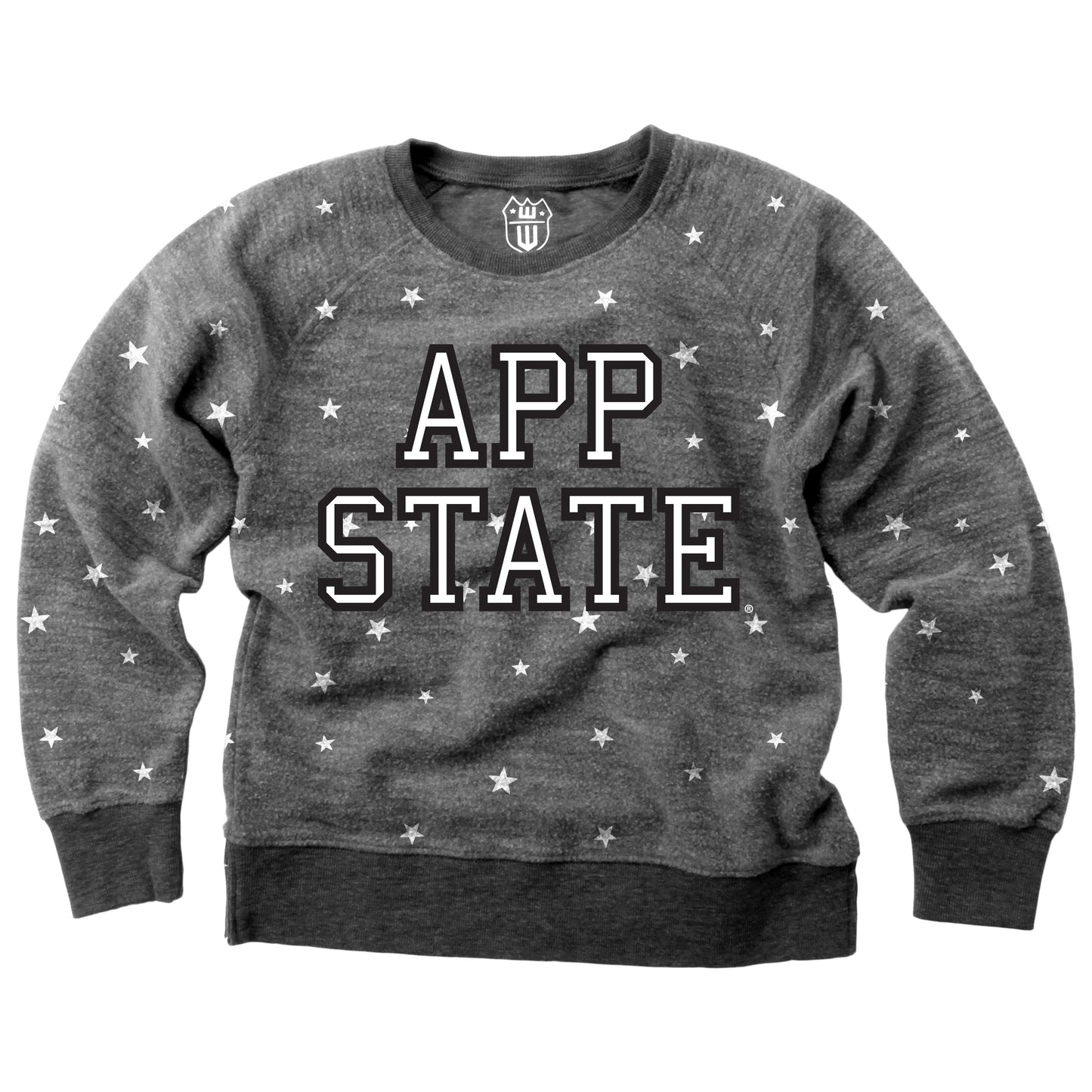 Appalachian State Mountaineers Youth Girls Allover Star Fleece Top