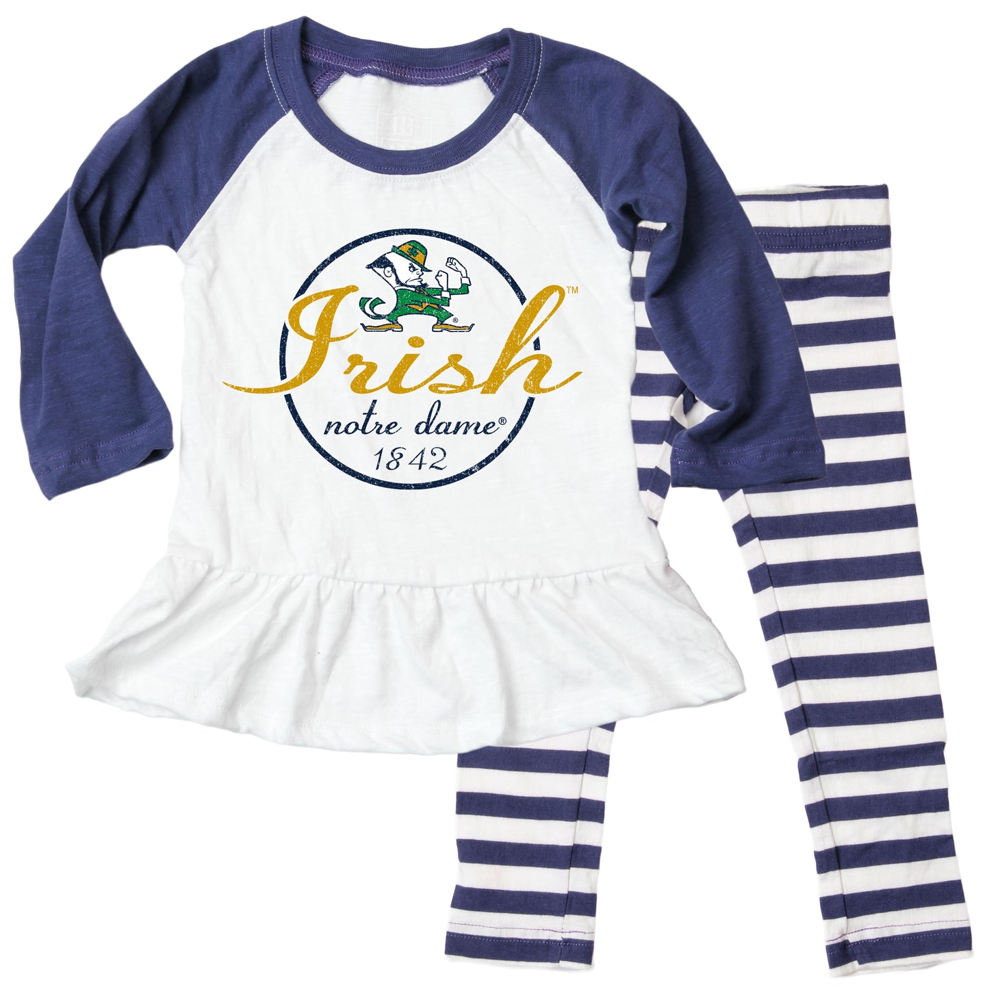 Notre Dame Fighting Irish Infant Slub Raglan Set