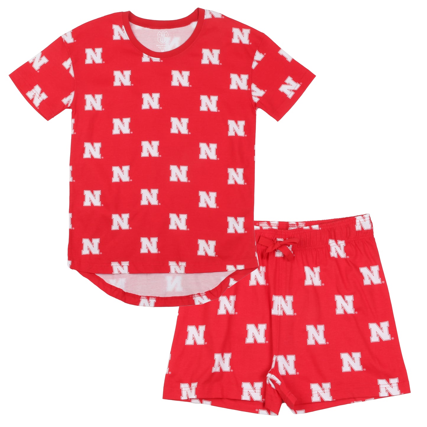Nebraska Huskers Women's Allover Print SS PJ