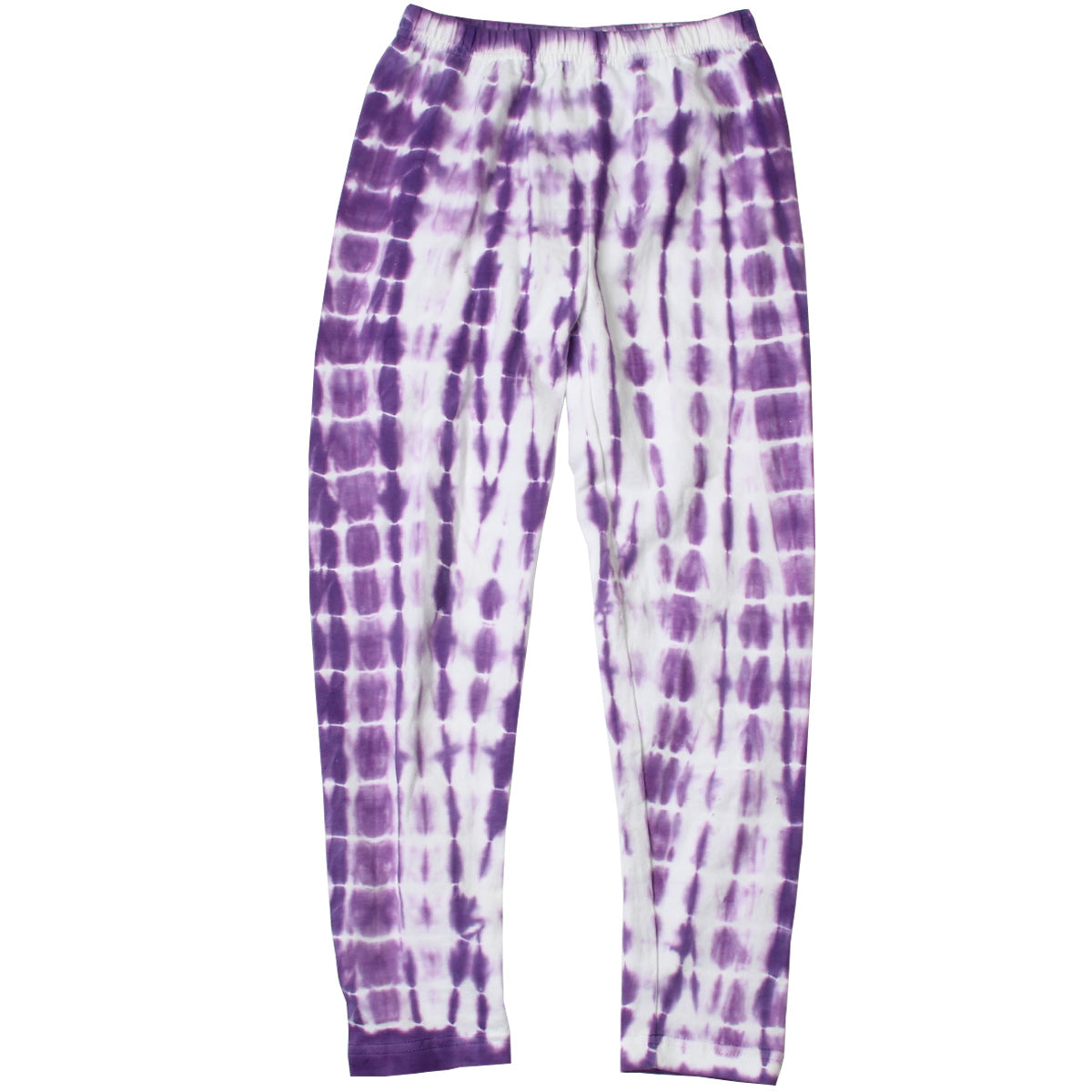 Youth Girls Tie Dye Leggings - Grape