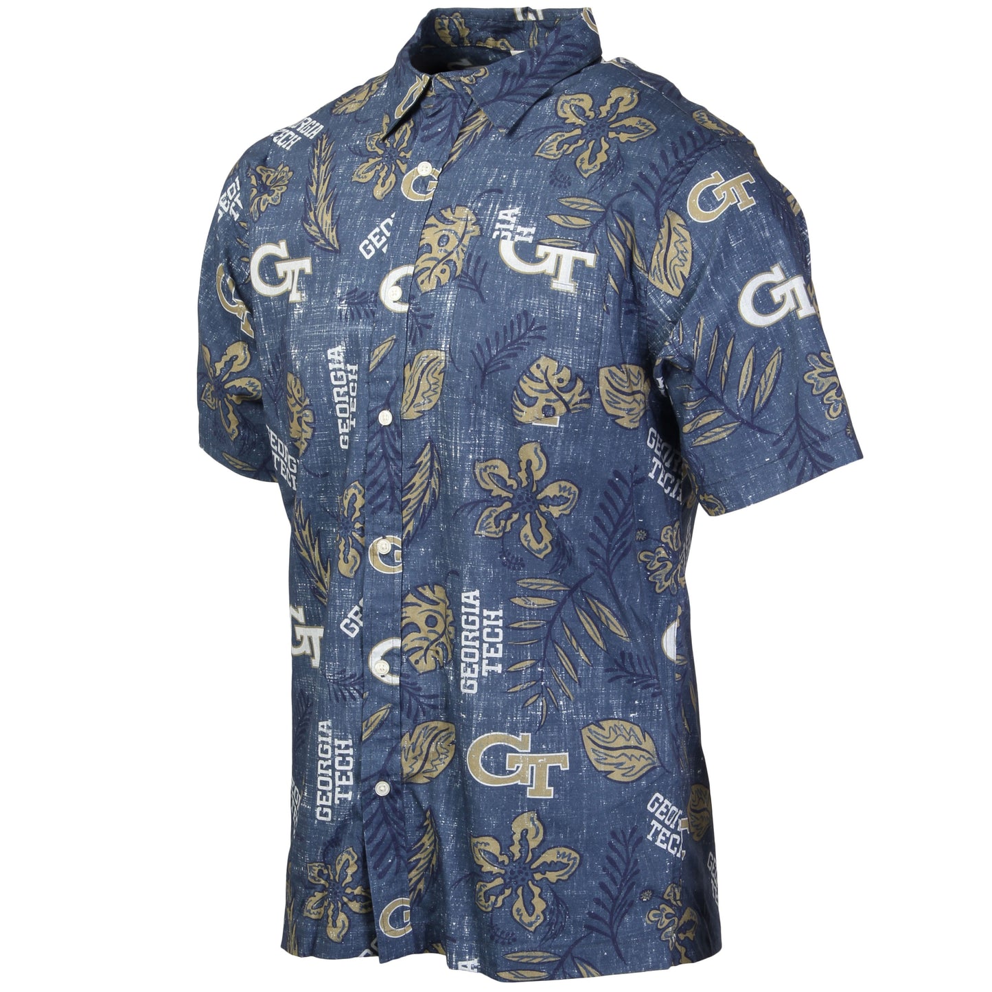 Georgia Tech Yellow Jackets Men's Vintage Floral Shirt