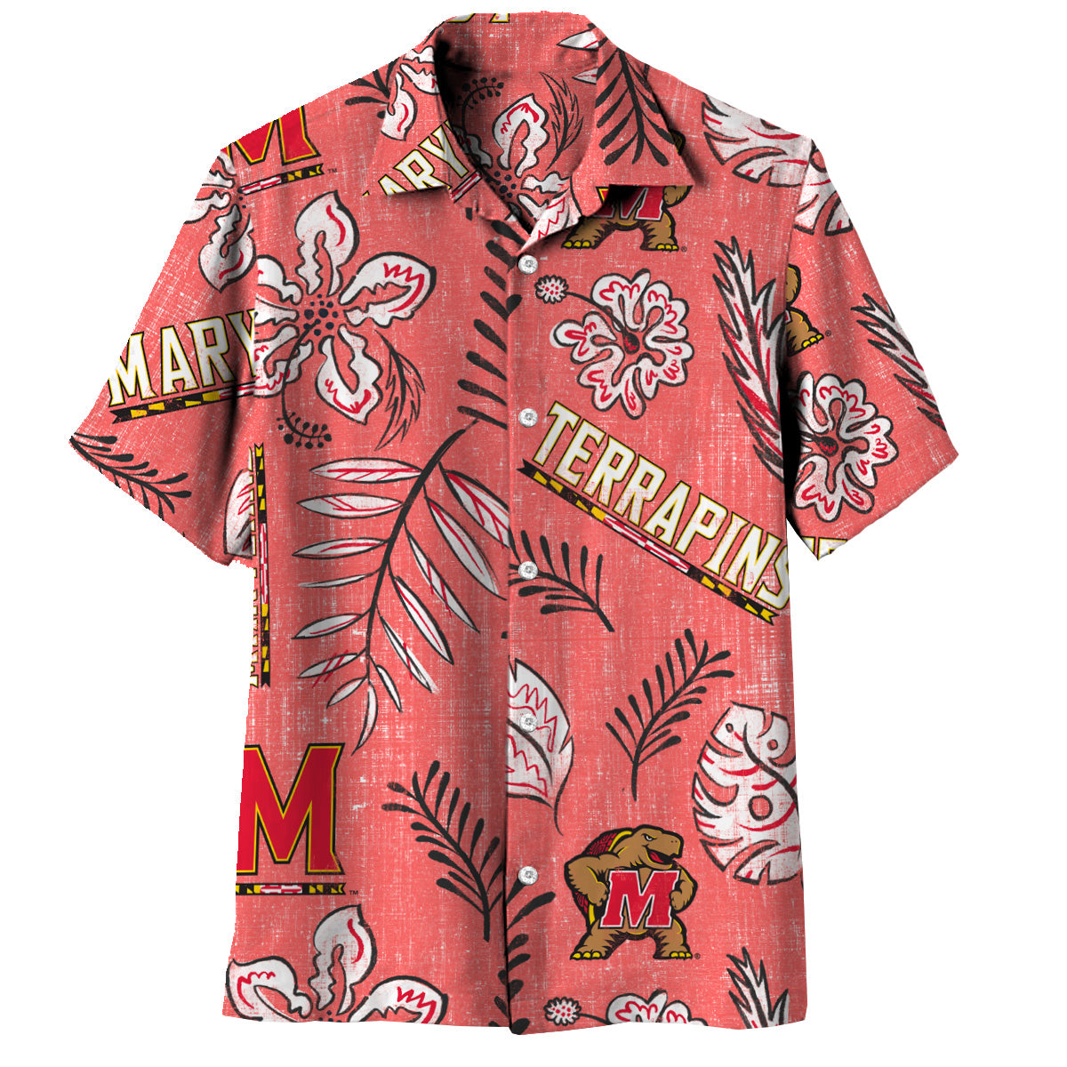 Maryland Terrapins Men's Vintage Floral Shirt