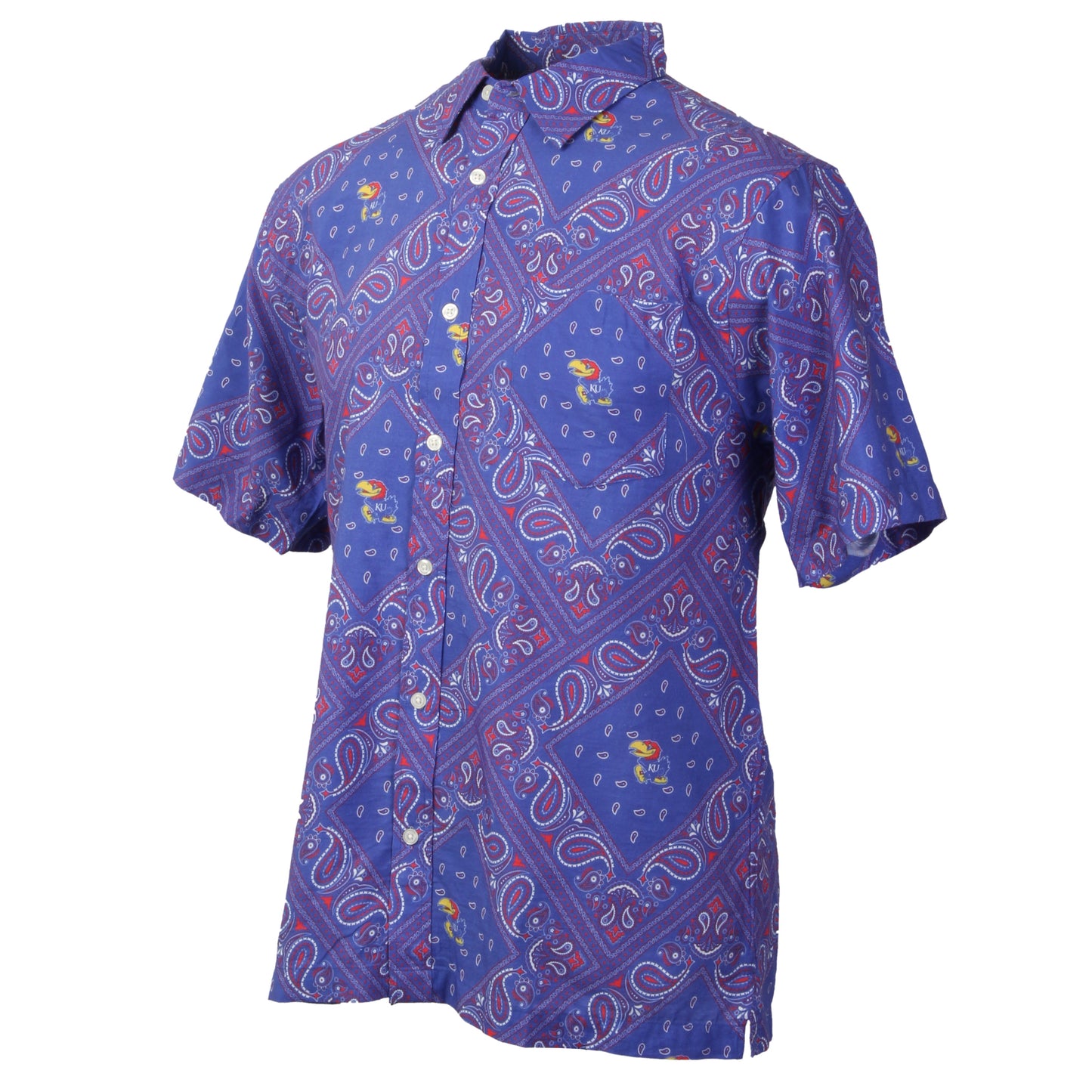 Kansas Jayhawks Men's Bandana Paisley Shirt