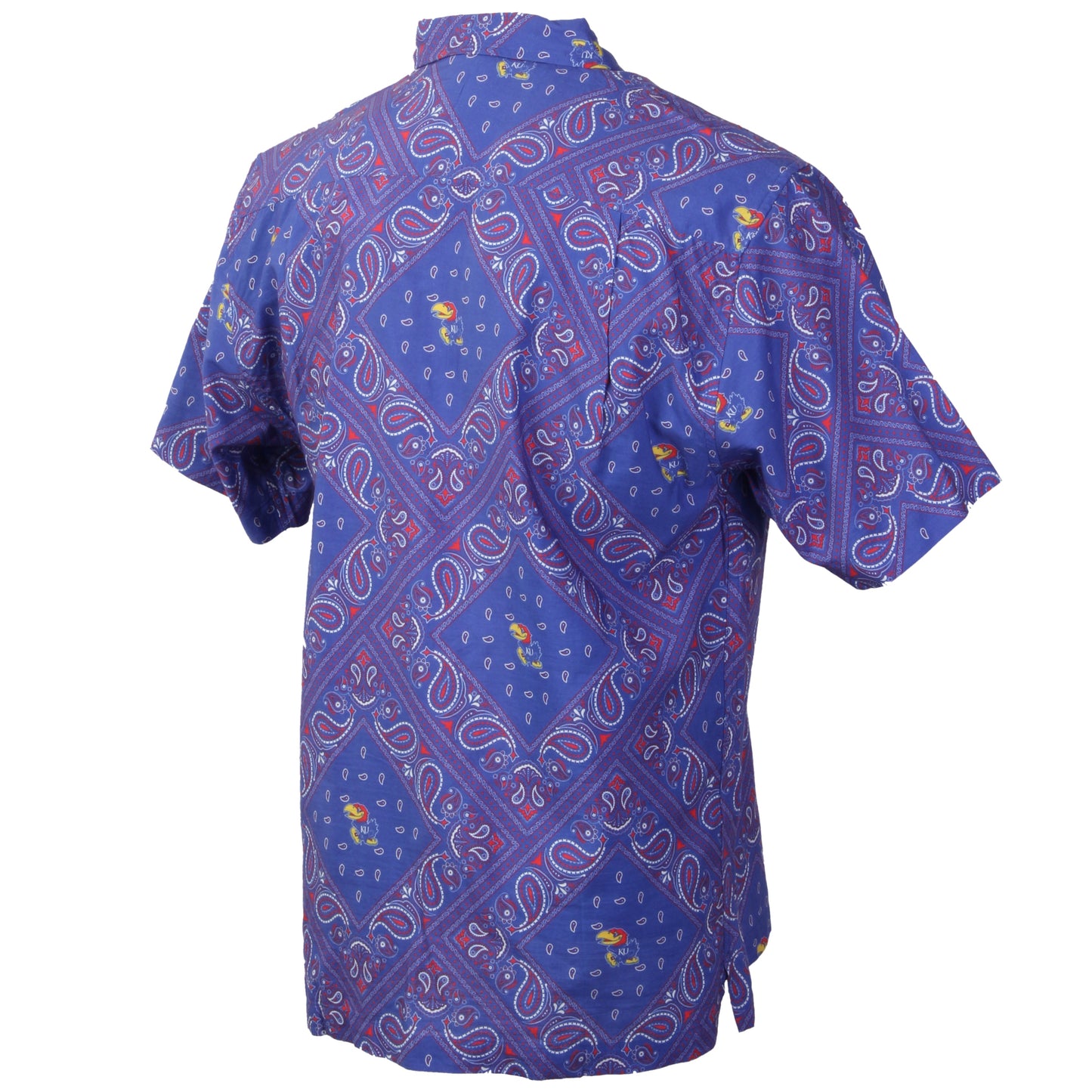 Kansas Jayhawks Men's Bandana Paisley Shirt