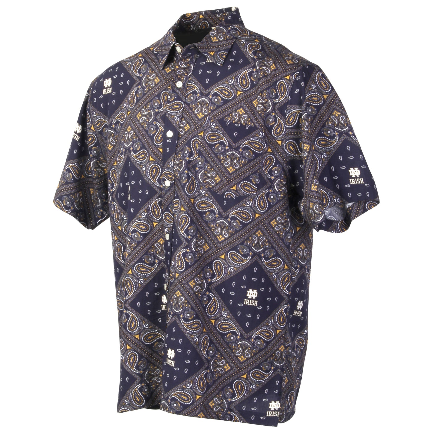 Notre Dame Fighting Irish Men's Bandana Paisley Shirt