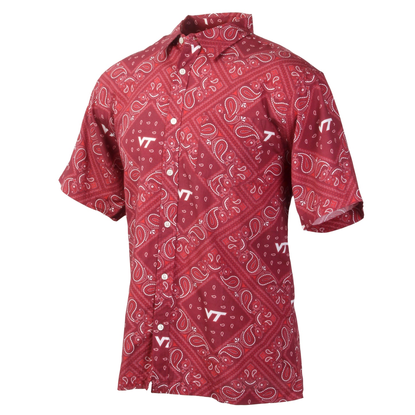 Virginia Tech Hokies Men's Bandana Paisley Shirt