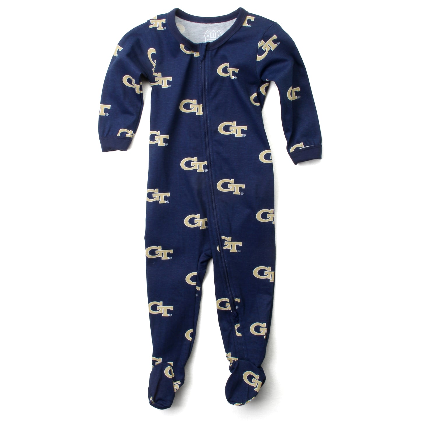 Georgia Tech Yellow Jackets Infant Allover Print Zip Sleeper